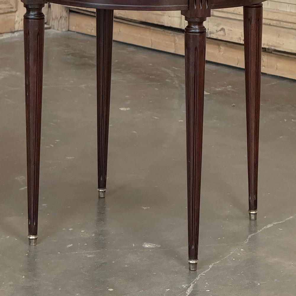 COPPIA di Tavoli Bouillotte con piano in marmo di Antique French Louis XVI in vendita 6