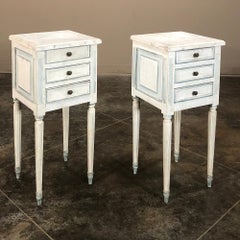 Pair of Antique French Louis XVI Painted Nightstands