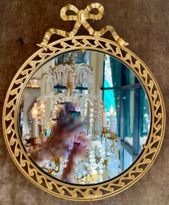 Pair of Antique French Louis XVI Style Bronze D'Oré Framed Mirrors, Circa 1900's