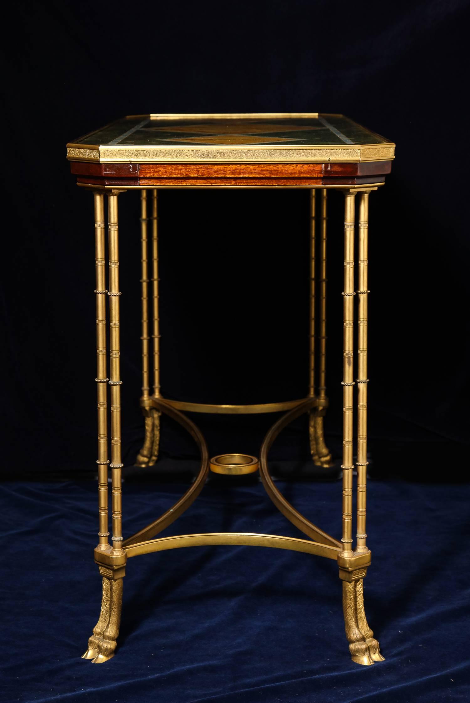 20th Century Pair of Antique French Louis XVI Style Gilt Bronze Side or Console Tables