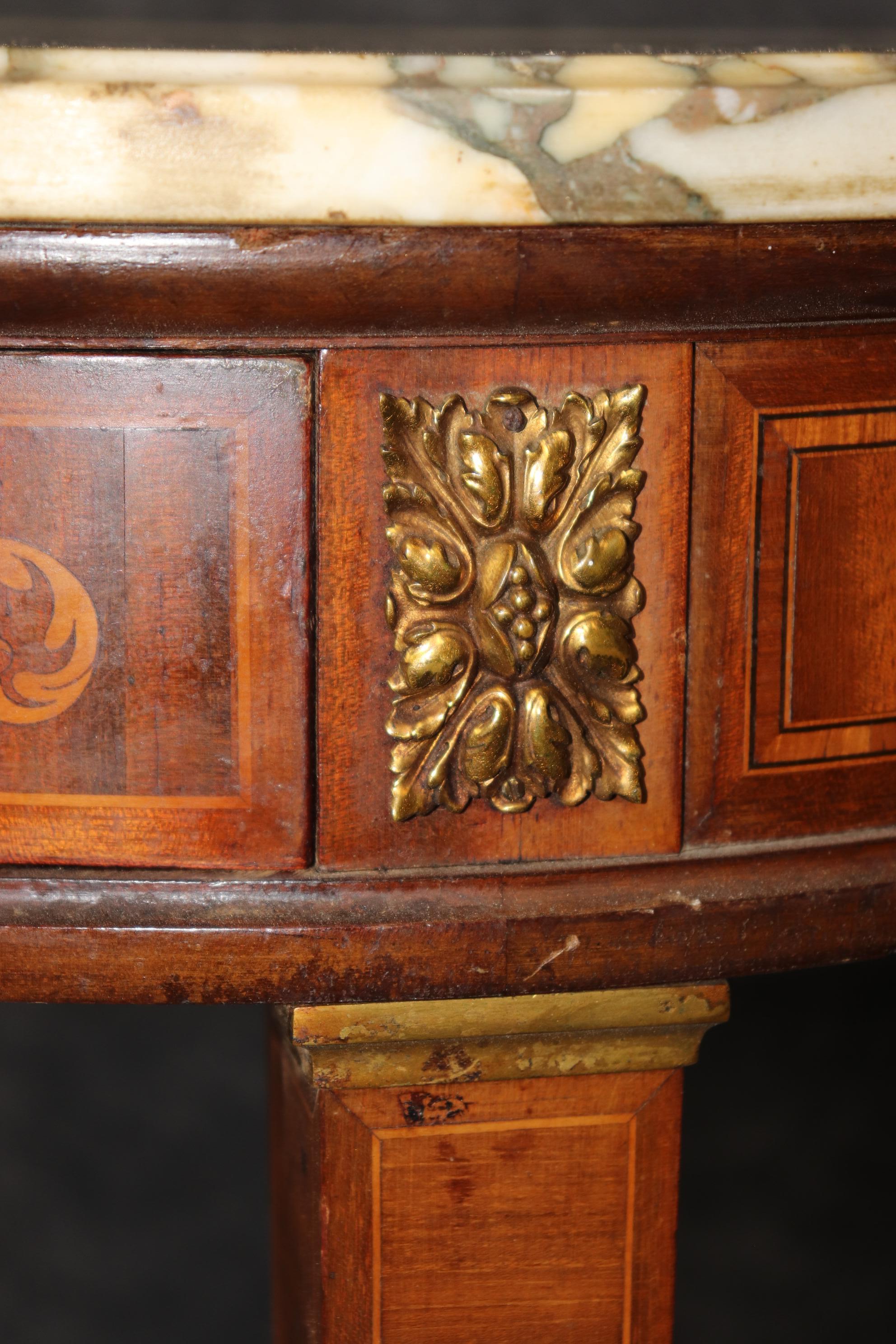 Pair of Antique French Louis XVI Style Marble Top Nightstands By Mercier Frères 5