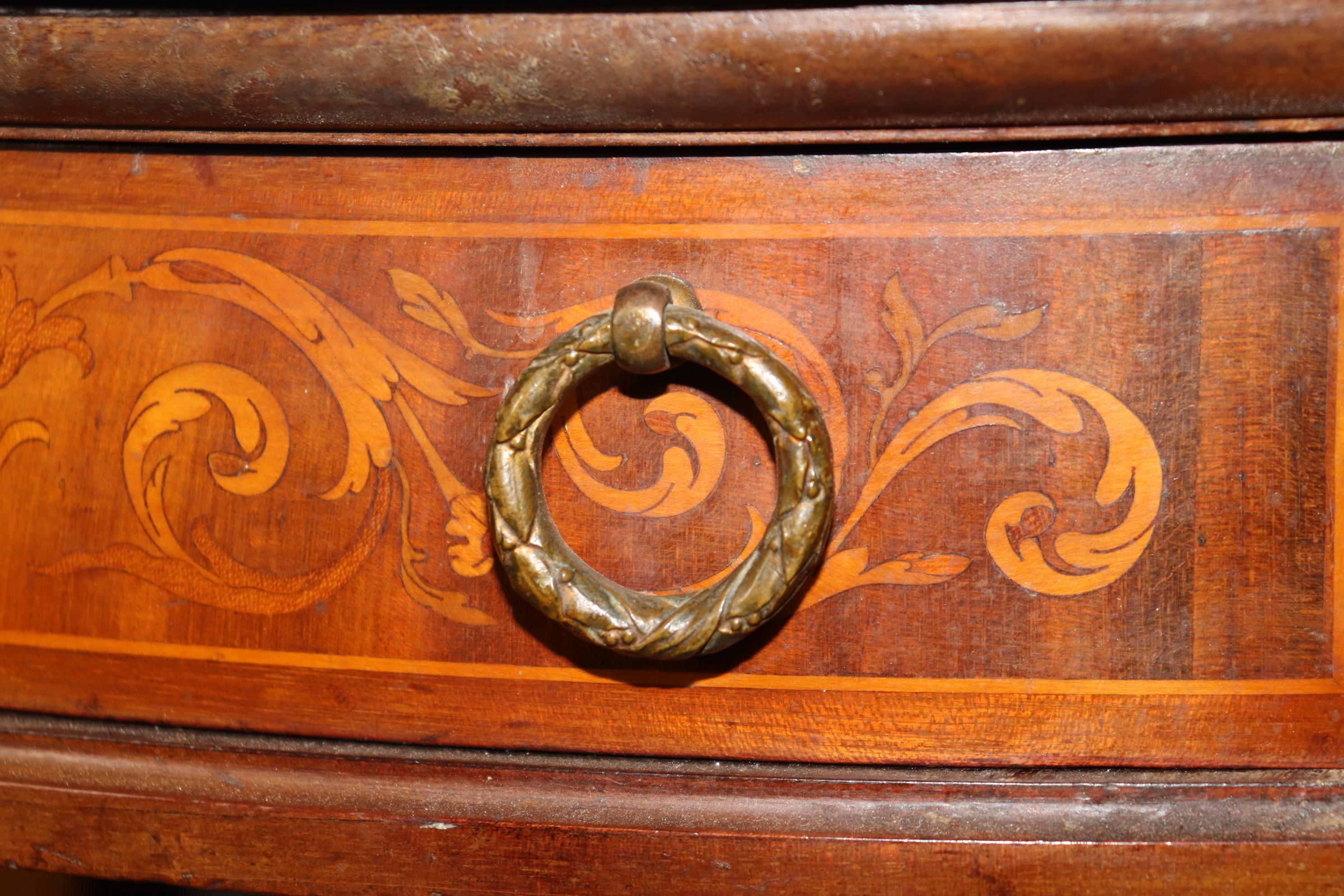 Pair of Antique French Louis XVI Style Marble Top Nightstands By Mercier Frères 6
