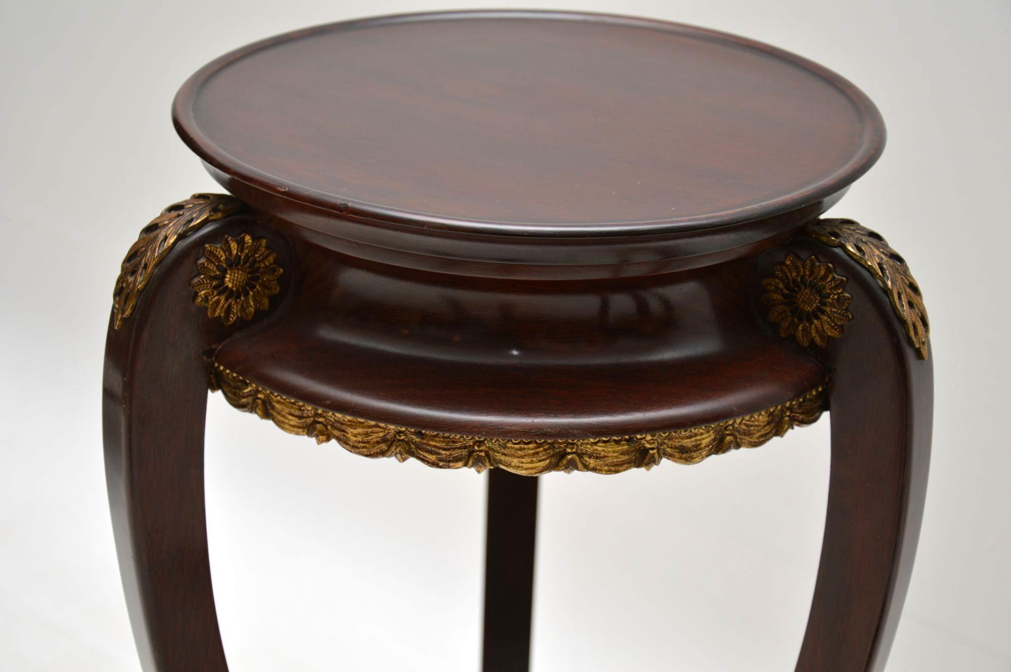 Mid-20th Century Pair of Antique French Mahogany Side Tables