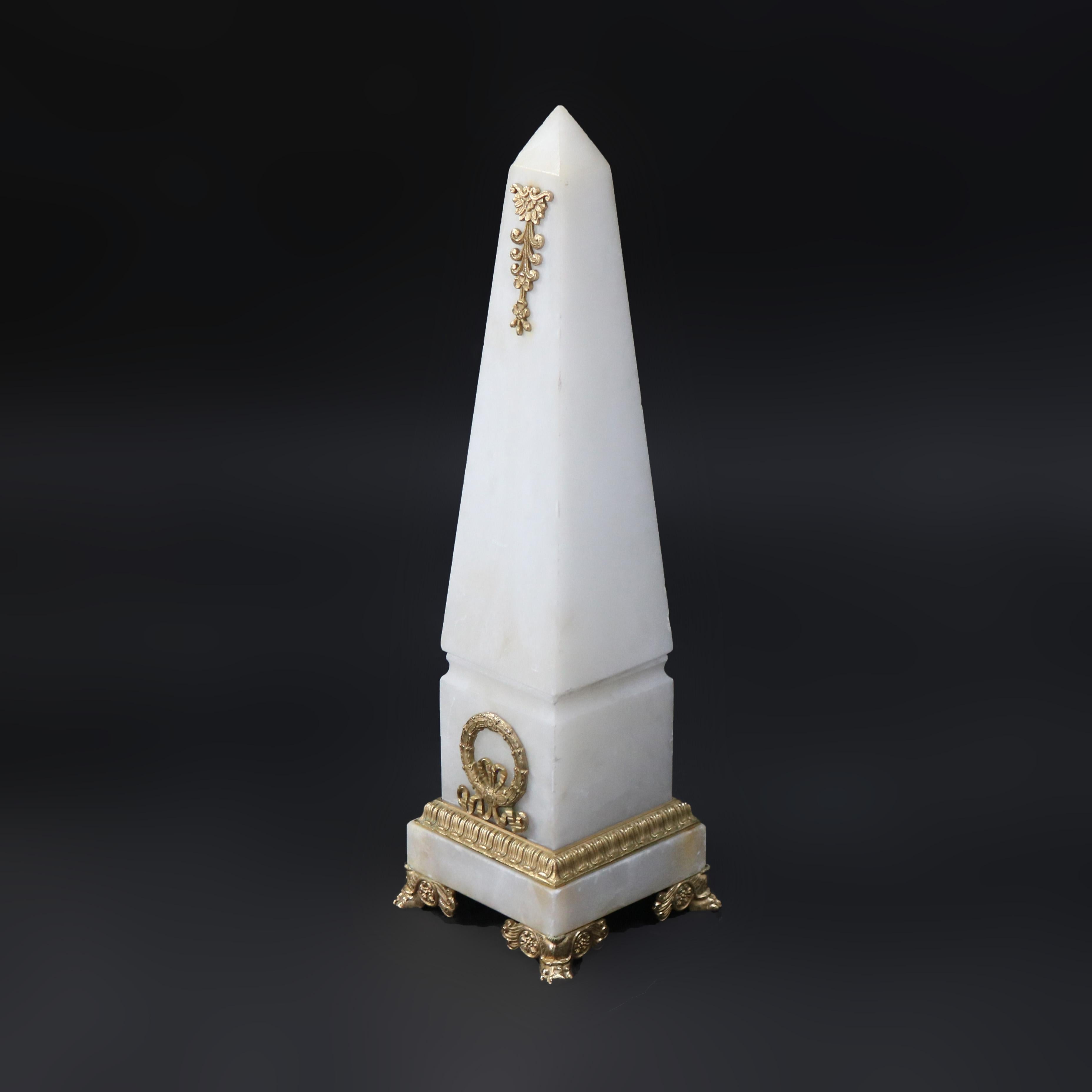 Similoro Coppia di obelischi francesi in marmo con montatura in ormolu C1890 in vendita