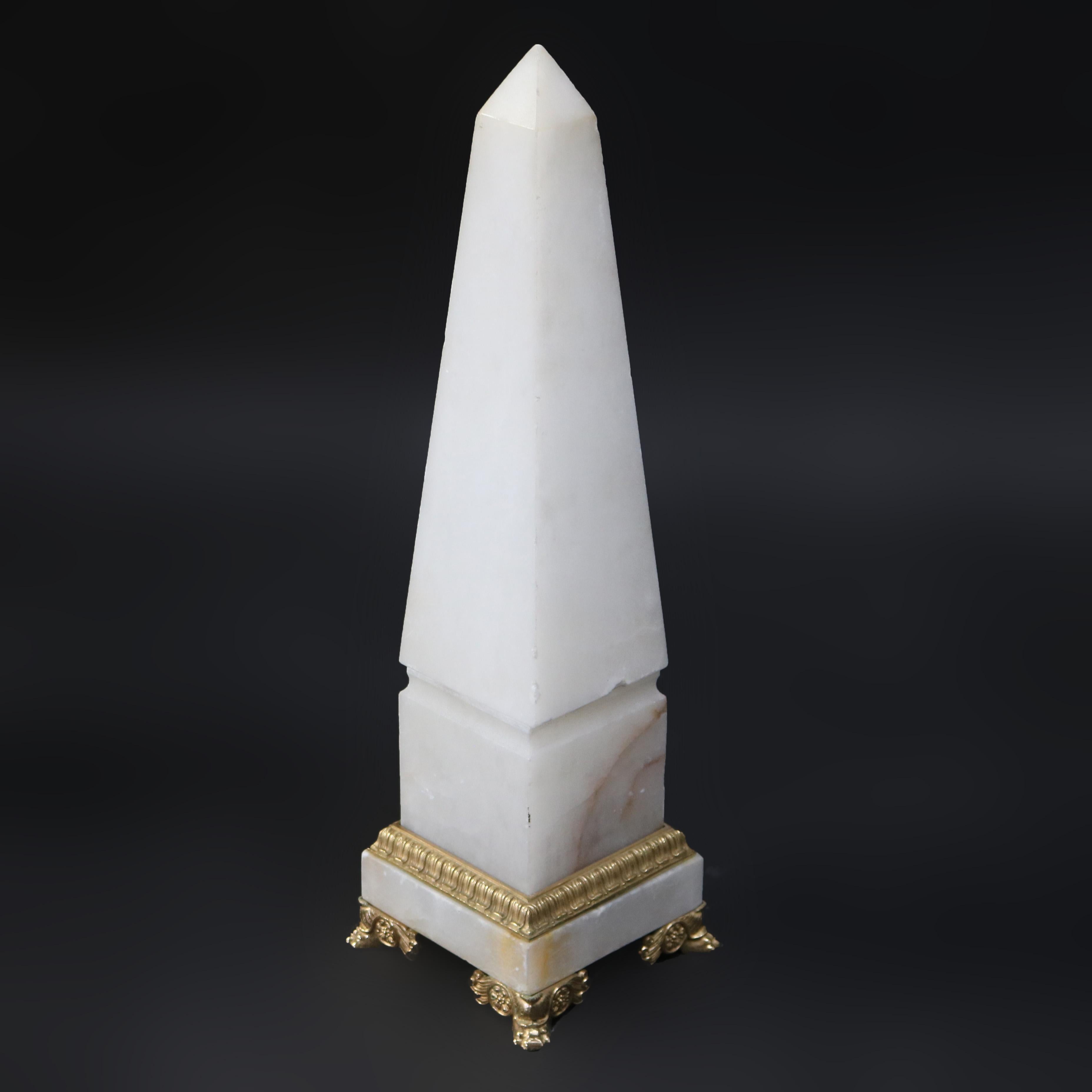 Coppia di obelischi francesi in marmo con montatura in ormolu C1890 in vendita 3