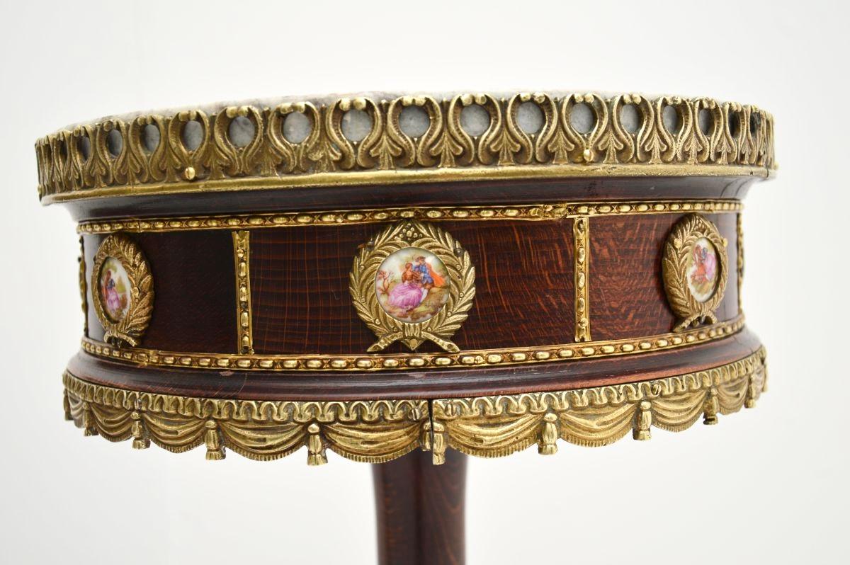Pair of Antique French Marble Top Side Tables 2