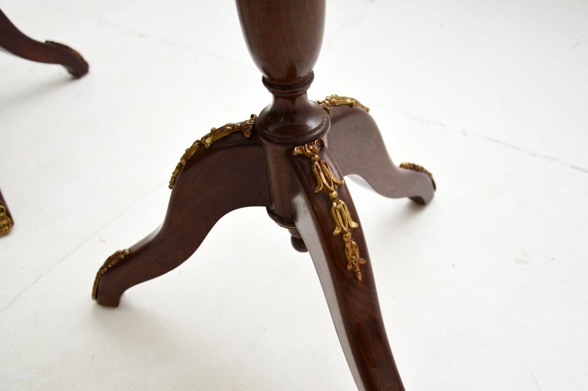 Pair of Antique French Marble Top Wine Tables 2