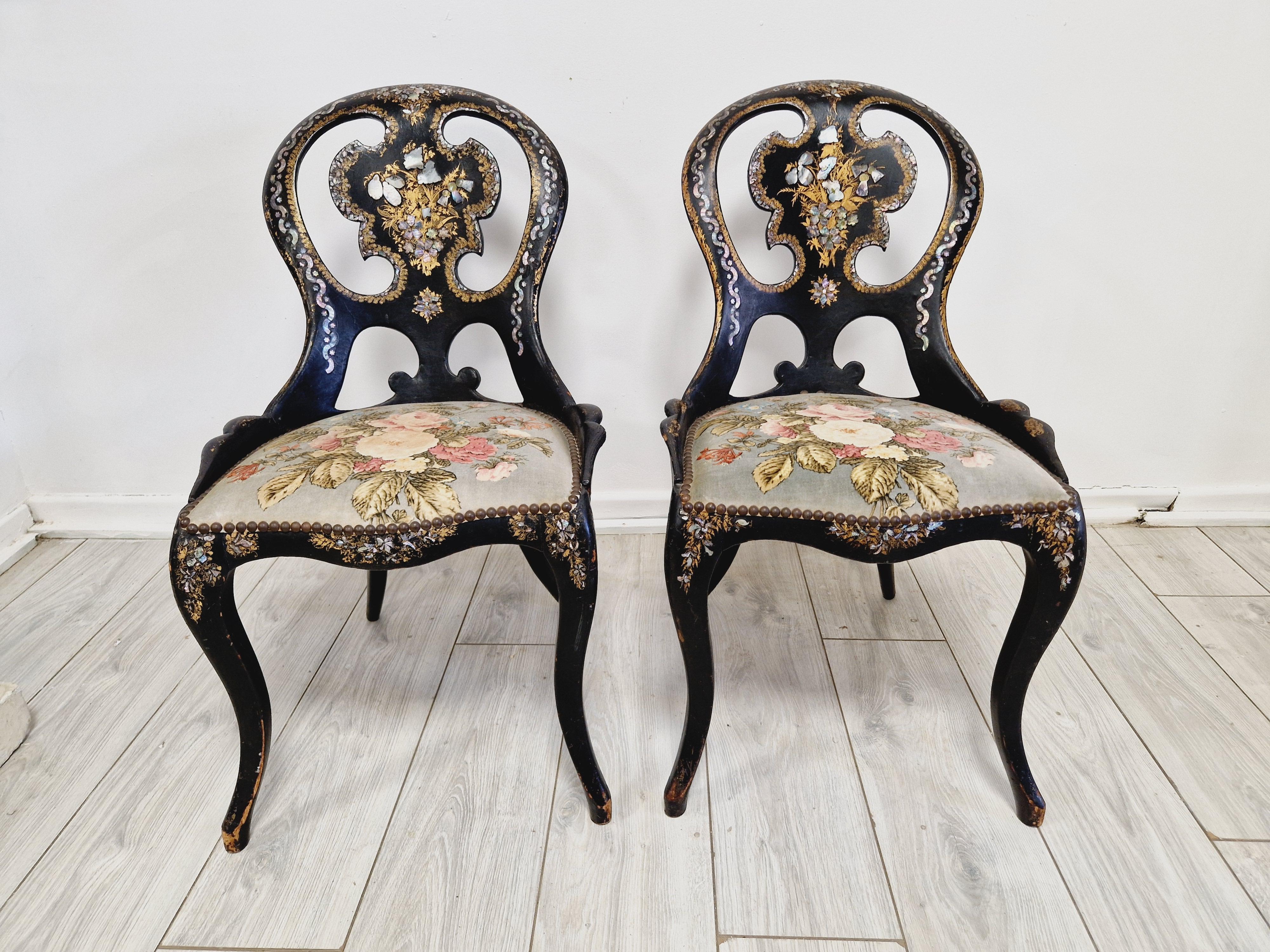Napoleone III Coppia di poltrone napoleoniche francesi d'epoca in vendita
