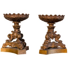 Pair of Napoleon III Bronze Candlesticks