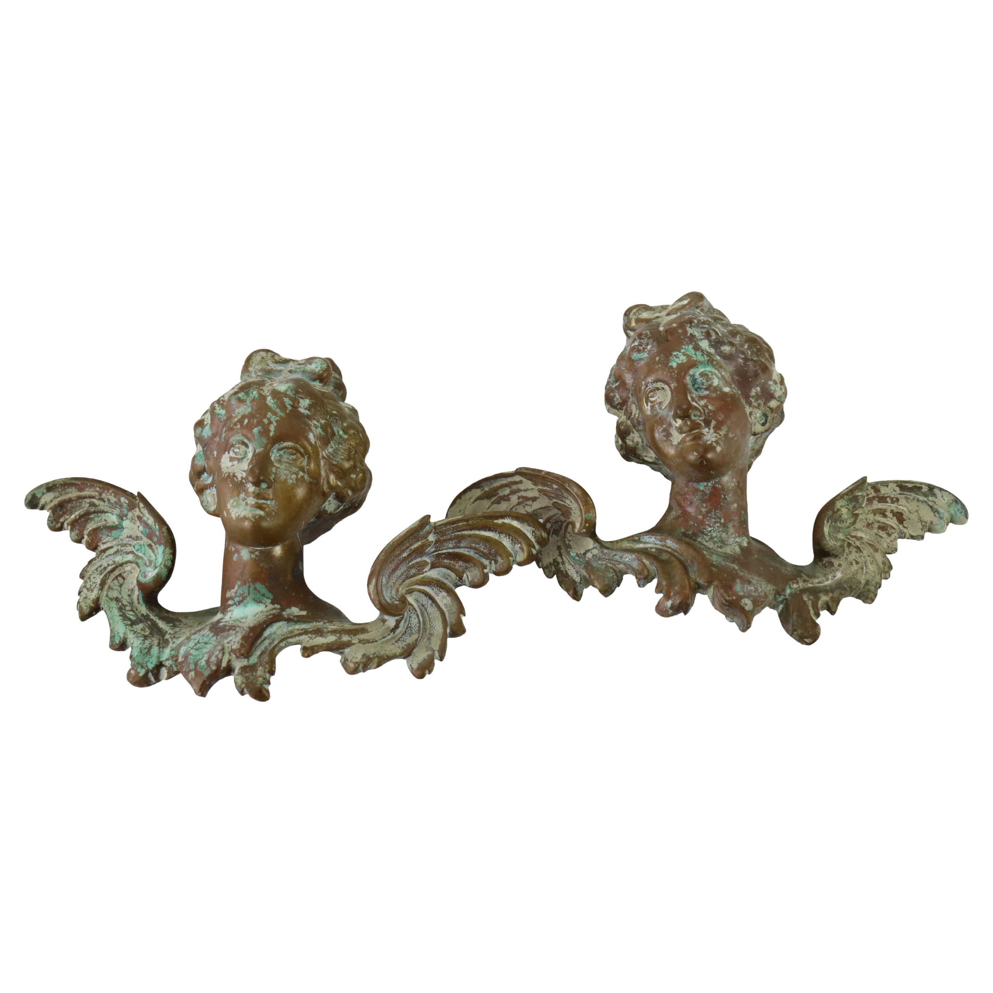 Pair Of Antique French Neoclassical Bronze Accoutrements c1890