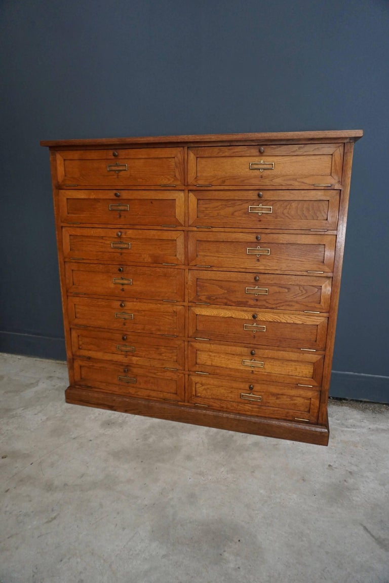 Pair of Antique French Oak Bank with Drop Down Doors, 1900 at 1stDibs