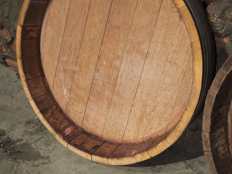 Pair of Antique French Oak Wine Barrel Facades, Chambertin and Vougeot