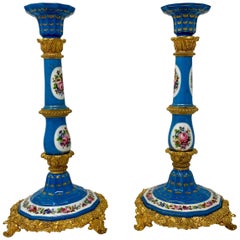 Pair of Antique French "Old Paris" Porcelain and Ormolu, circa 1880s