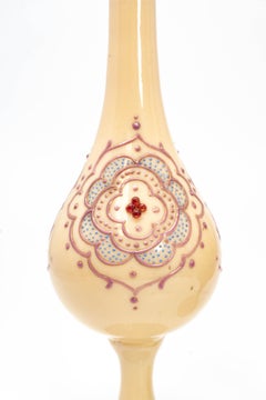 Pair of Antique French or Bohemian Opaline Glass Rosewater Sprinklers for the Is