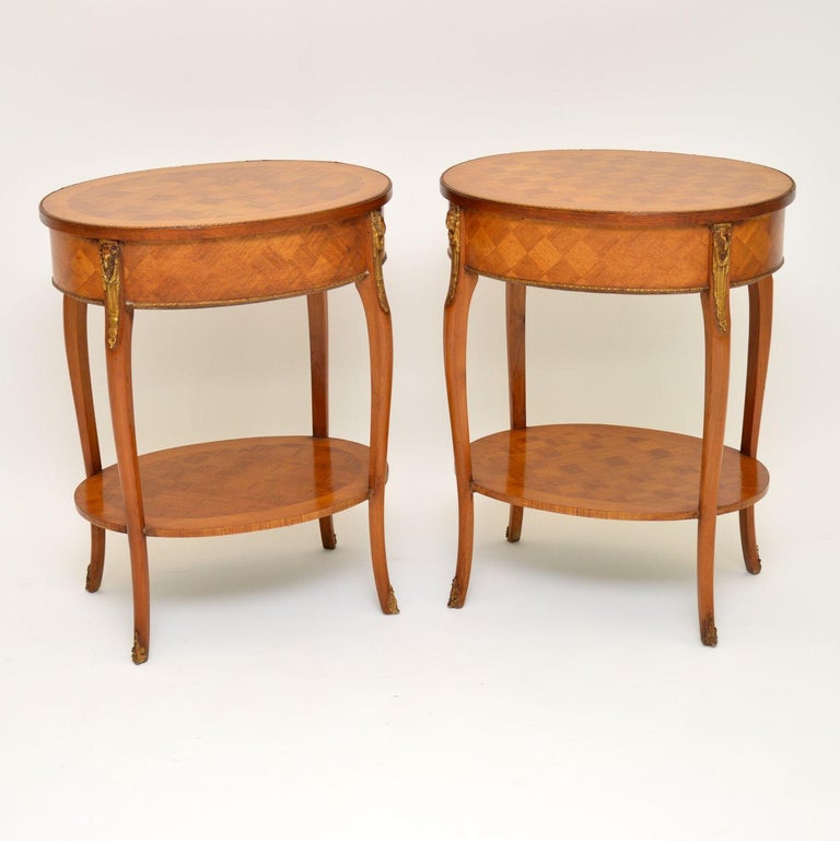 Pair of Antique French Parquetry Side Tables at 1stDibs french side