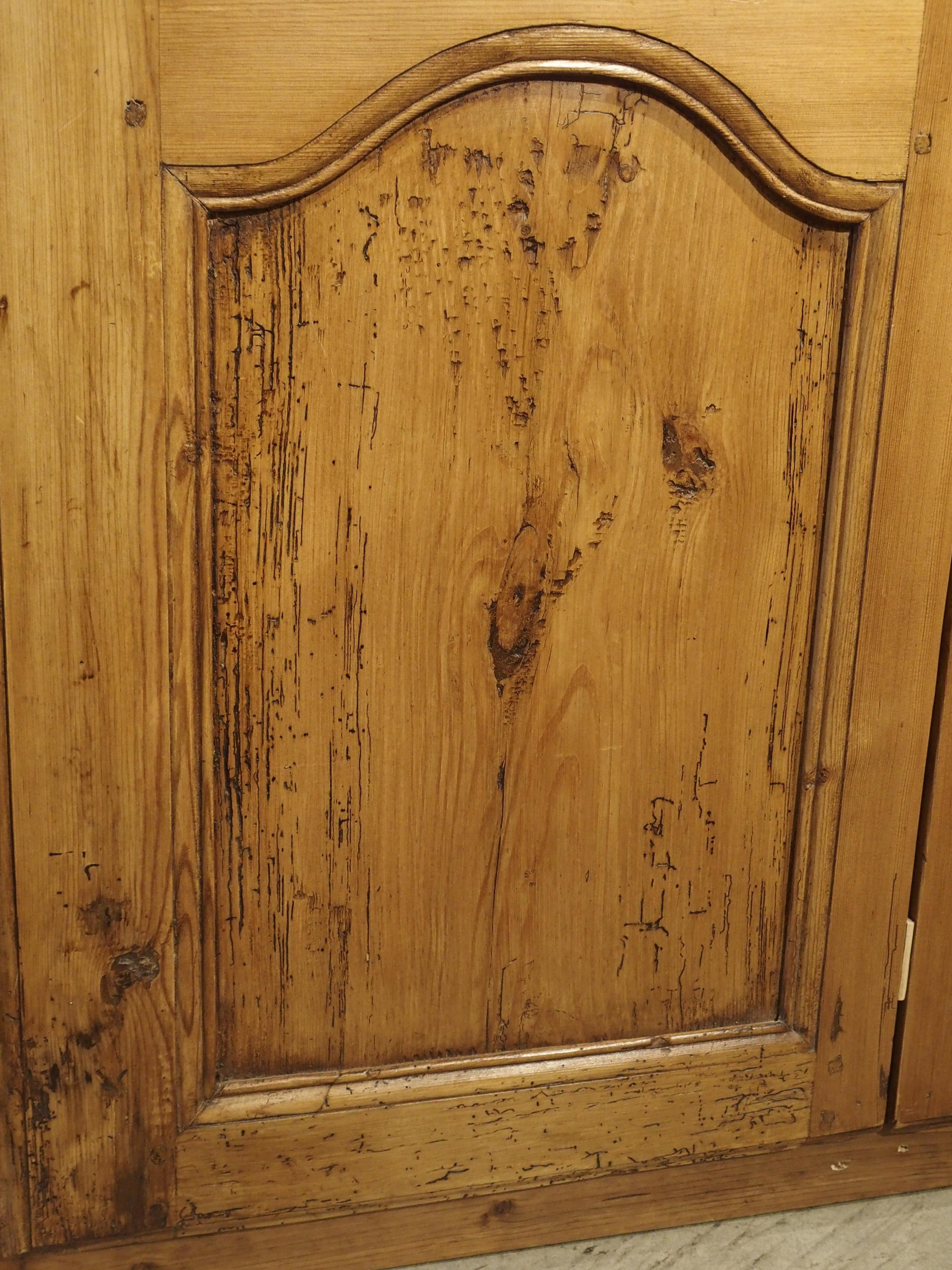 Pair of Antique French Pine Cabinet Doors, 19th Century 2
