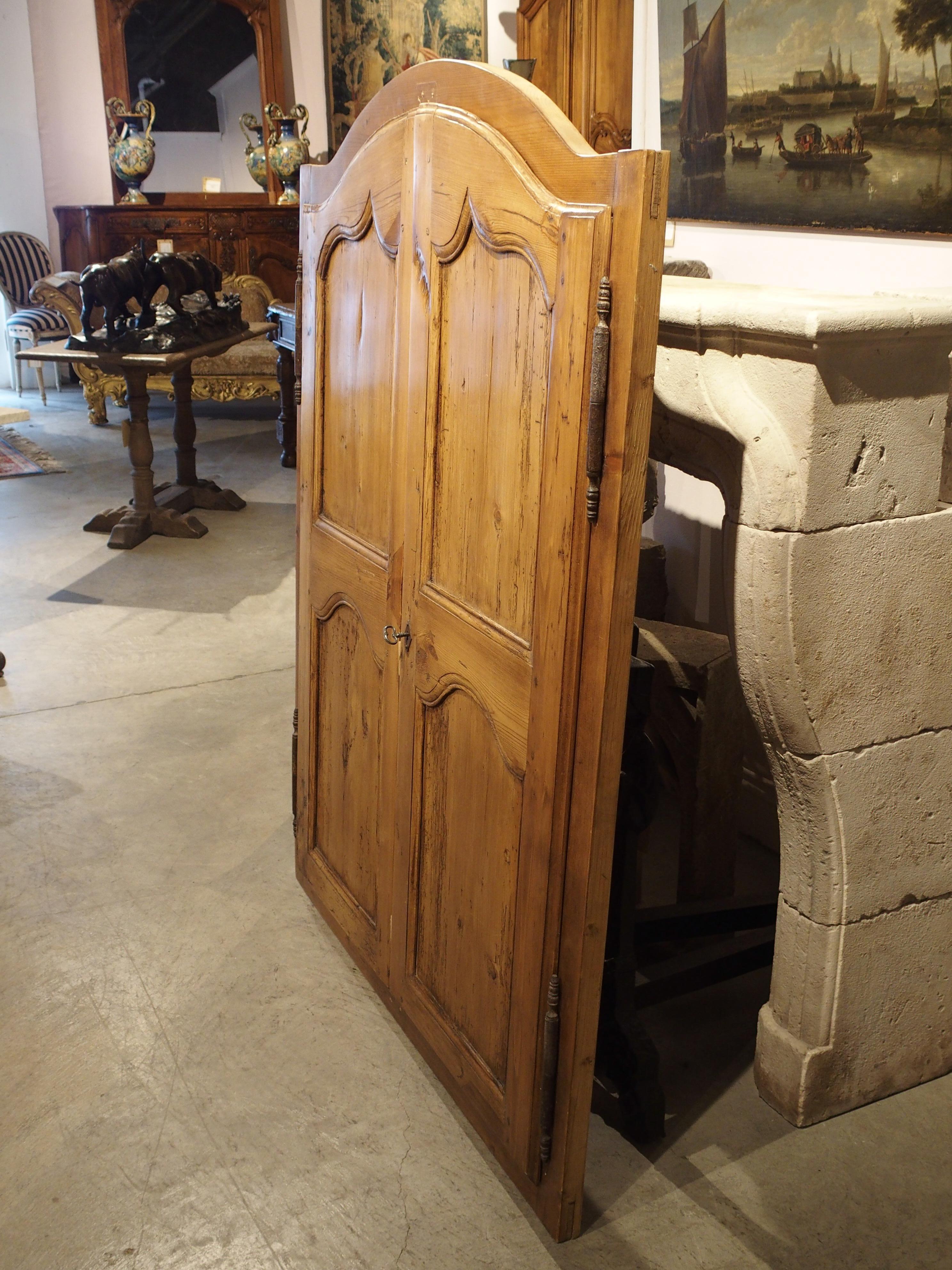 Pair of Antique French Pine Cabinet Doors, 19th Century 4