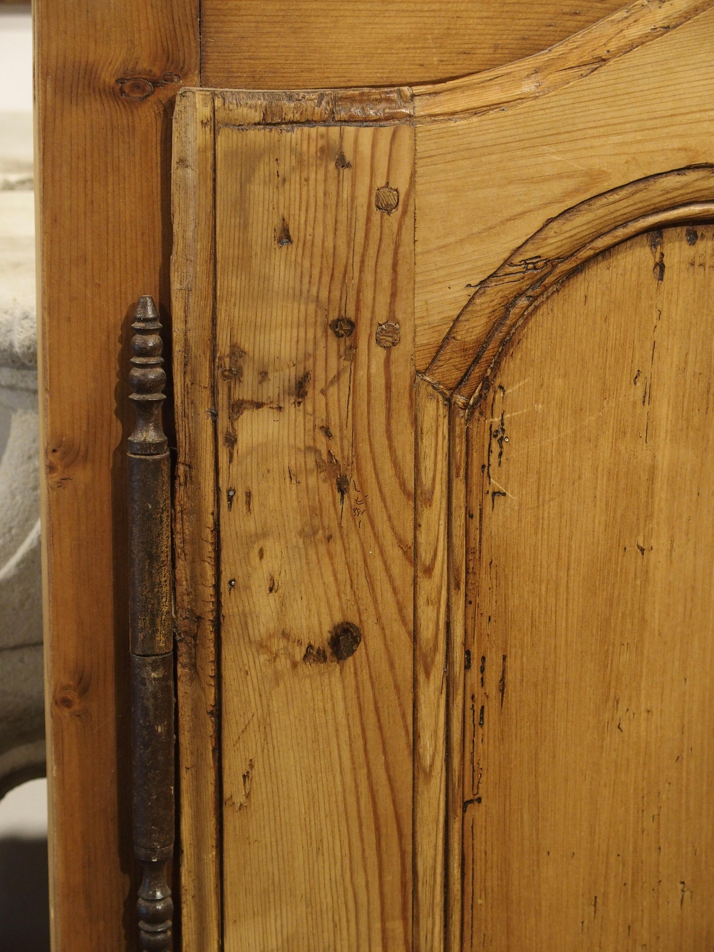 Hand-Carved Pair of Antique French Pine Cabinet Doors, 19th Century