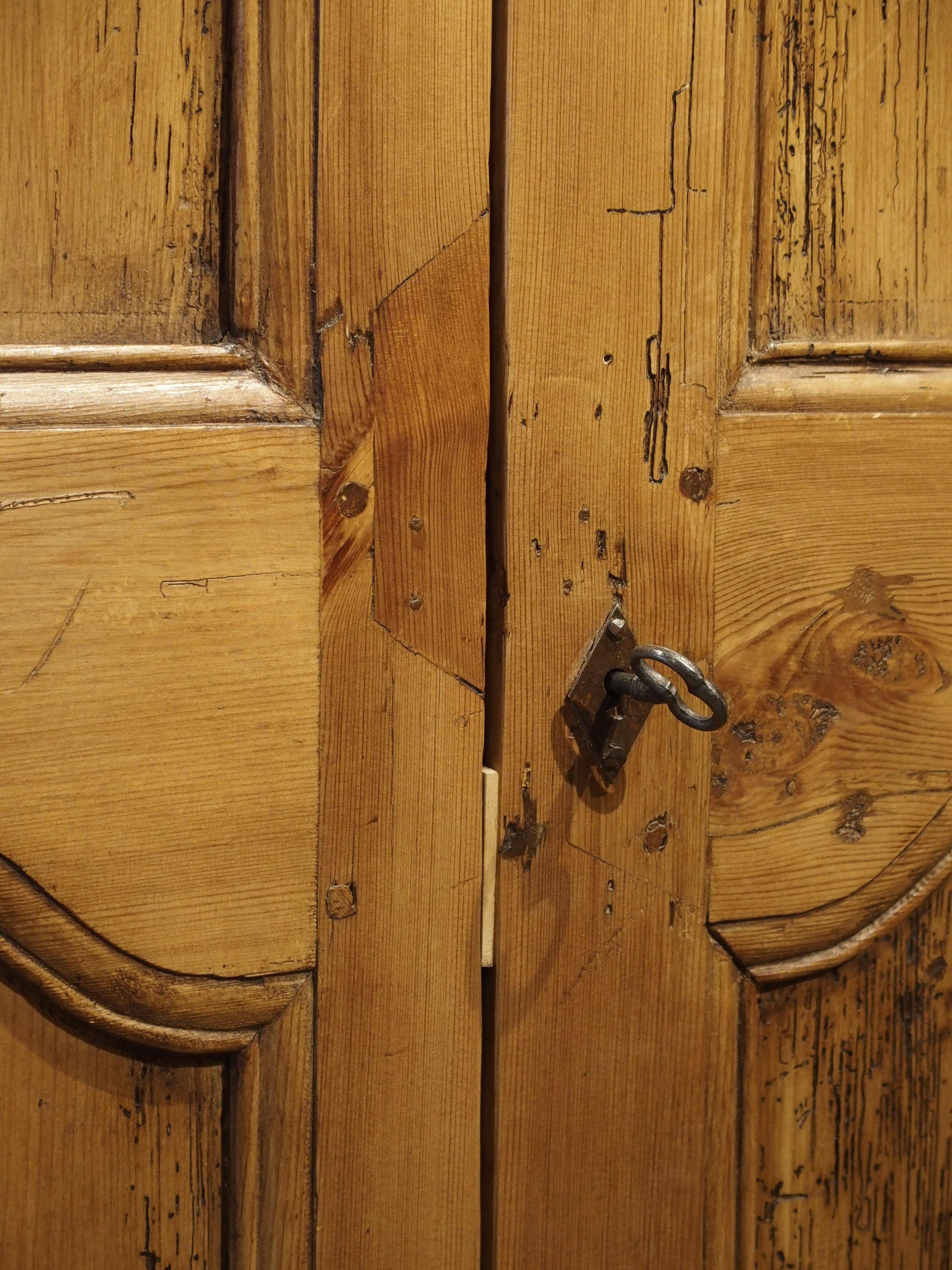 Pair of Antique French Pine Cabinet Doors, 19th Century 1