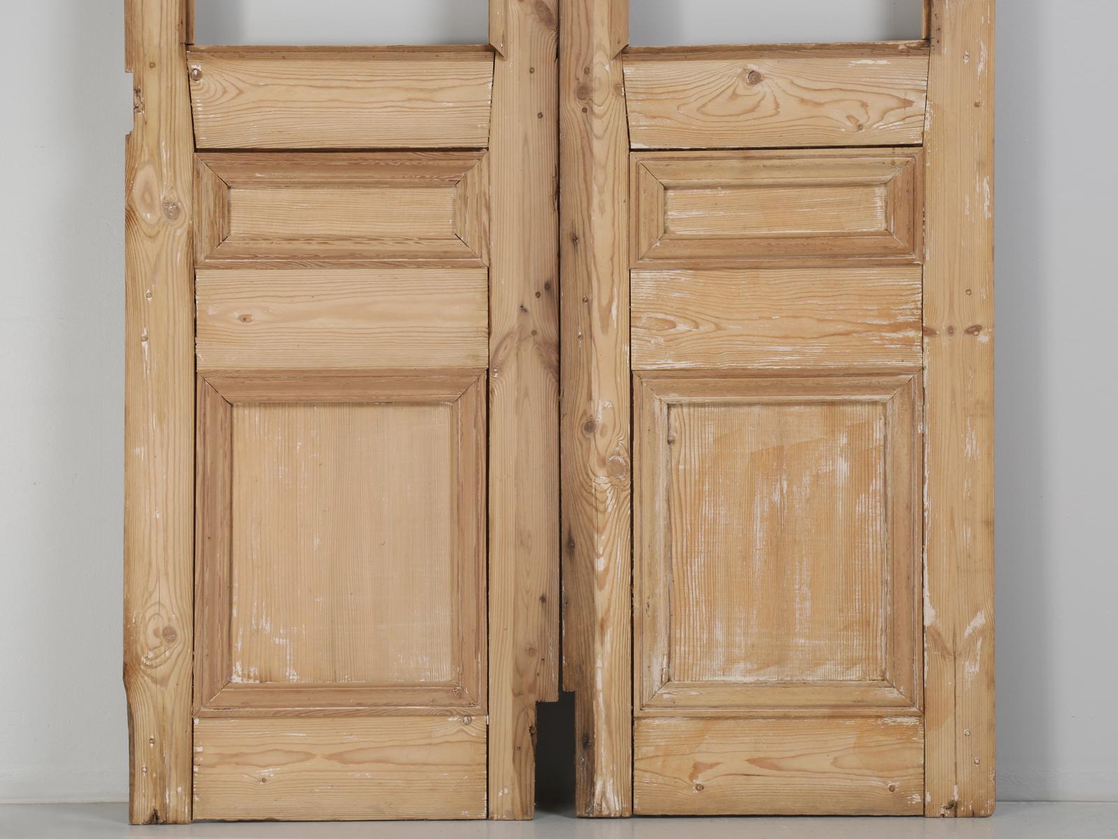 Pair of Antique French Pine Doors 9