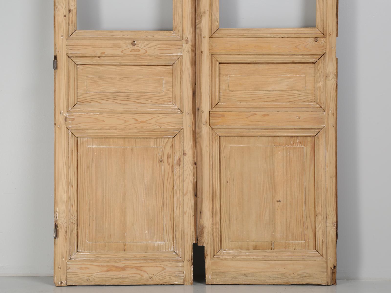 Pair of Antique French Pine Doors 1