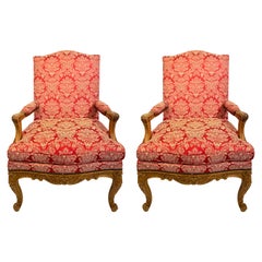 Pair of Antique French Provincial Armchairs, circa 1900