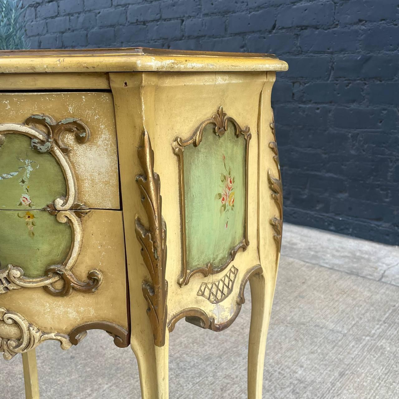Pair of Antique French Provincial Night Stands or End Tables 9