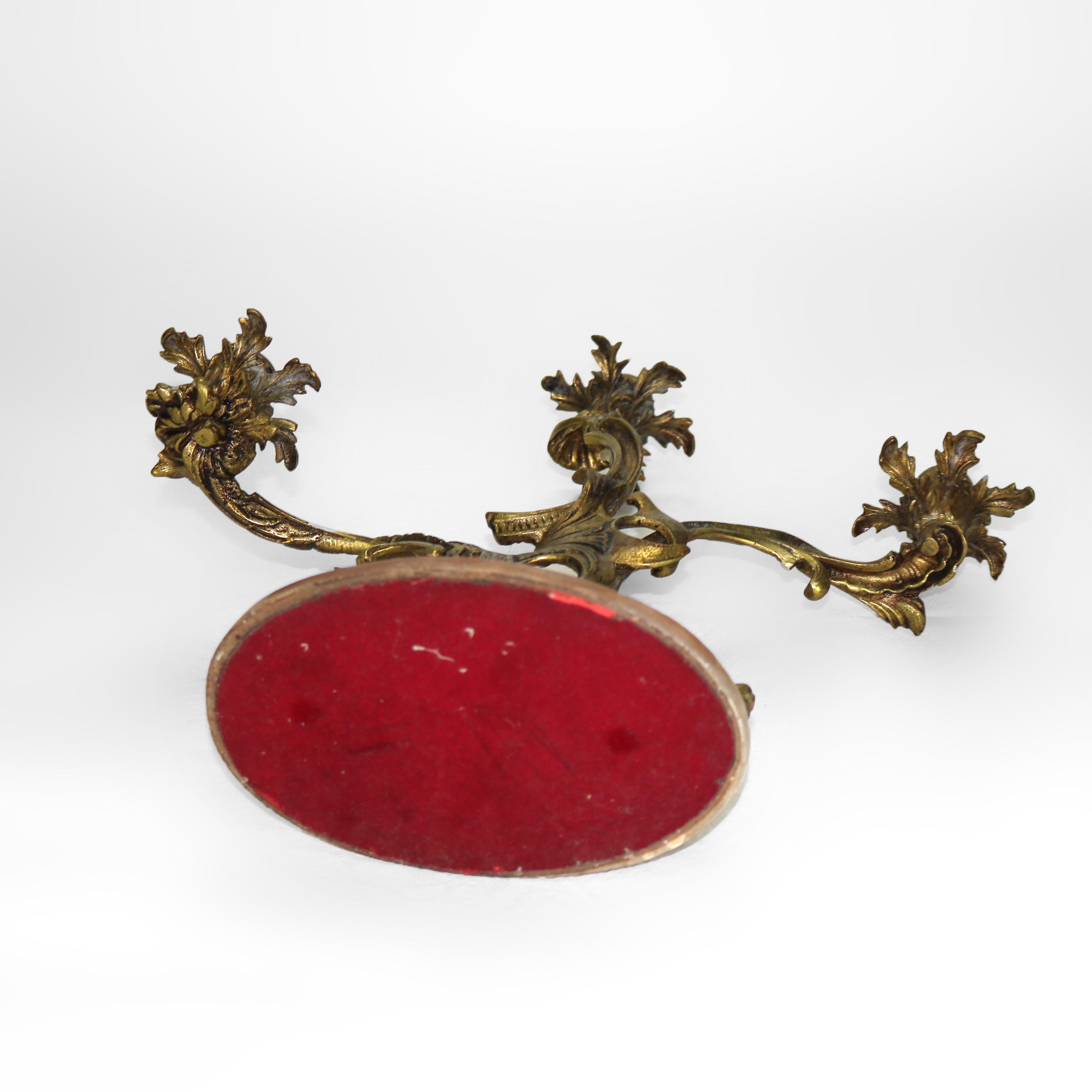 Coppia di candelabri rococò francesi in bronzo con base in marmo C1890 in vendita 5