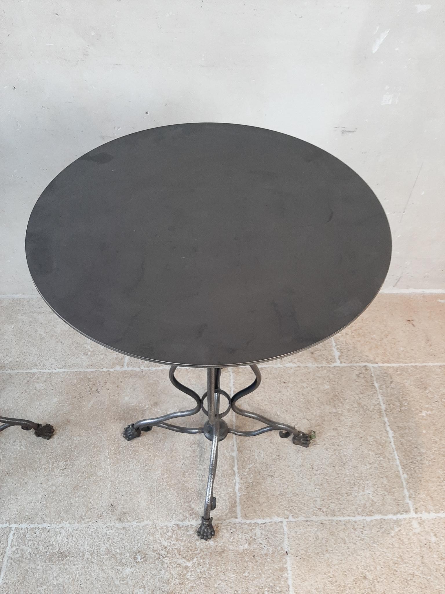 Pair of Antique French Round Guéridon Tables, Arras 1