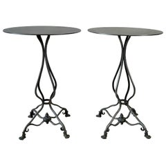 Pair of Antique French Round Guéridon Tables, Arras