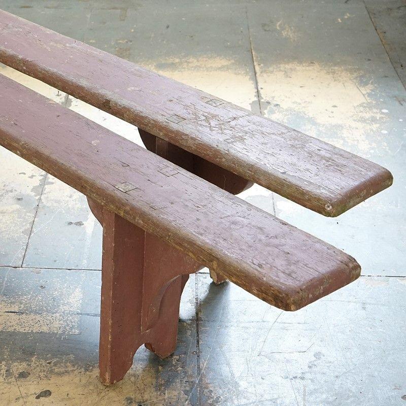 pictures of painted concrete benches