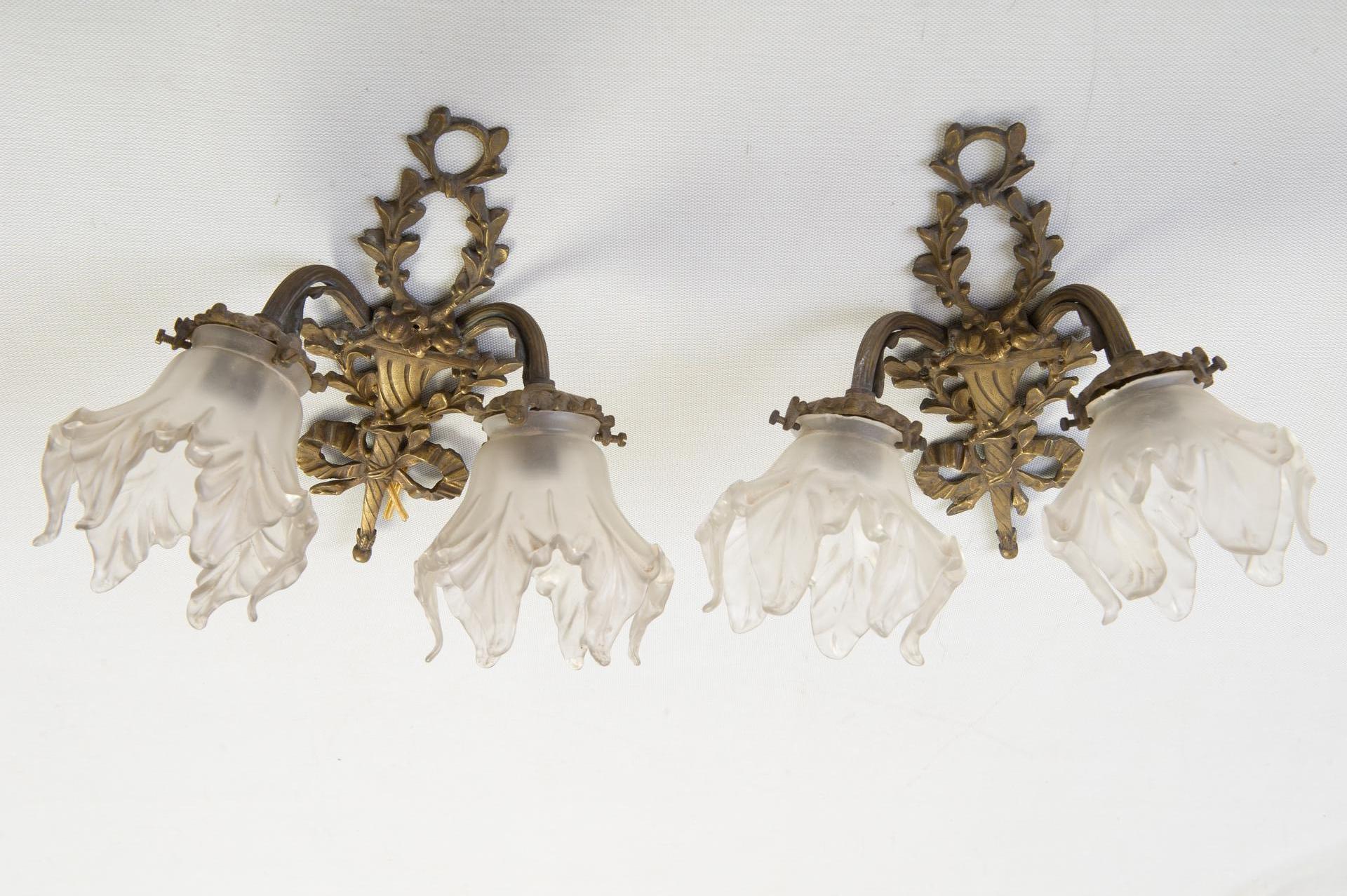 Aesthetic Movement Pair of Antique French Sconces For Sale