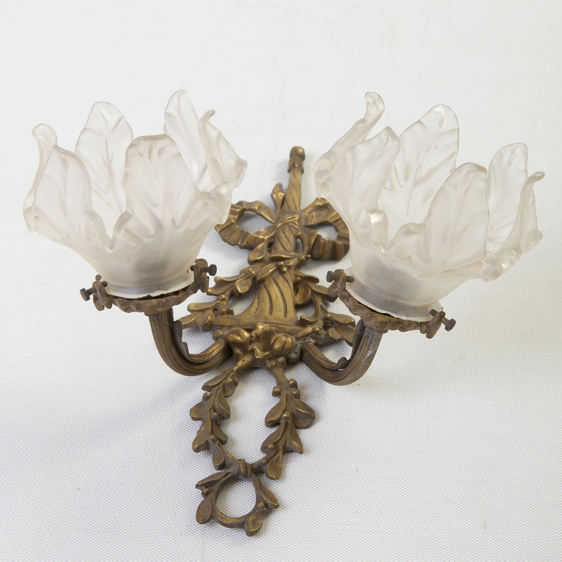 Metalwork Pair of Antique French Sconces For Sale
