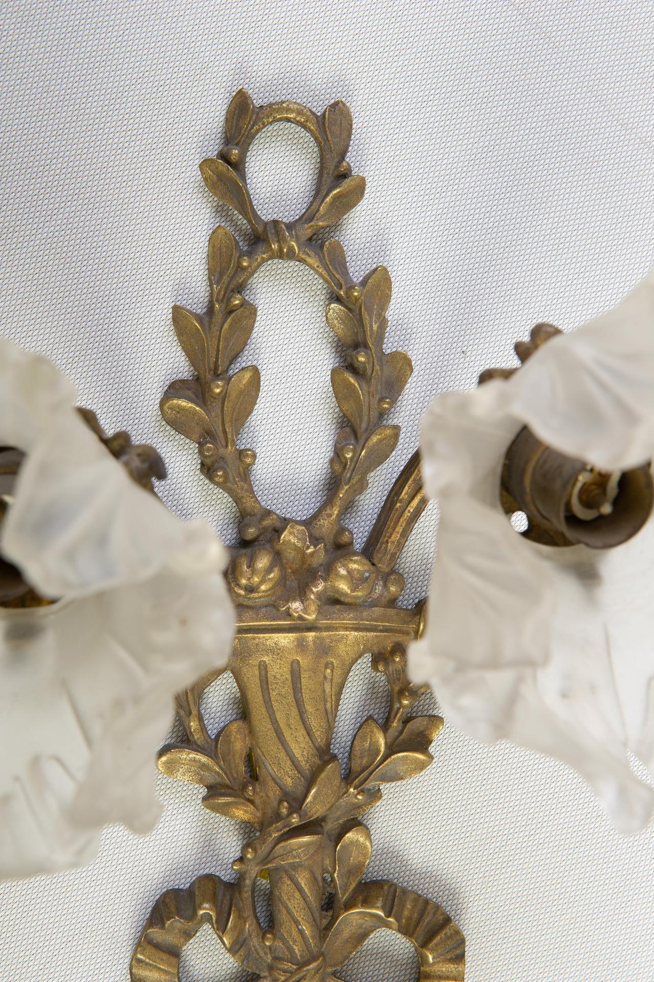 19th Century Pair of Antique French Sconces For Sale
