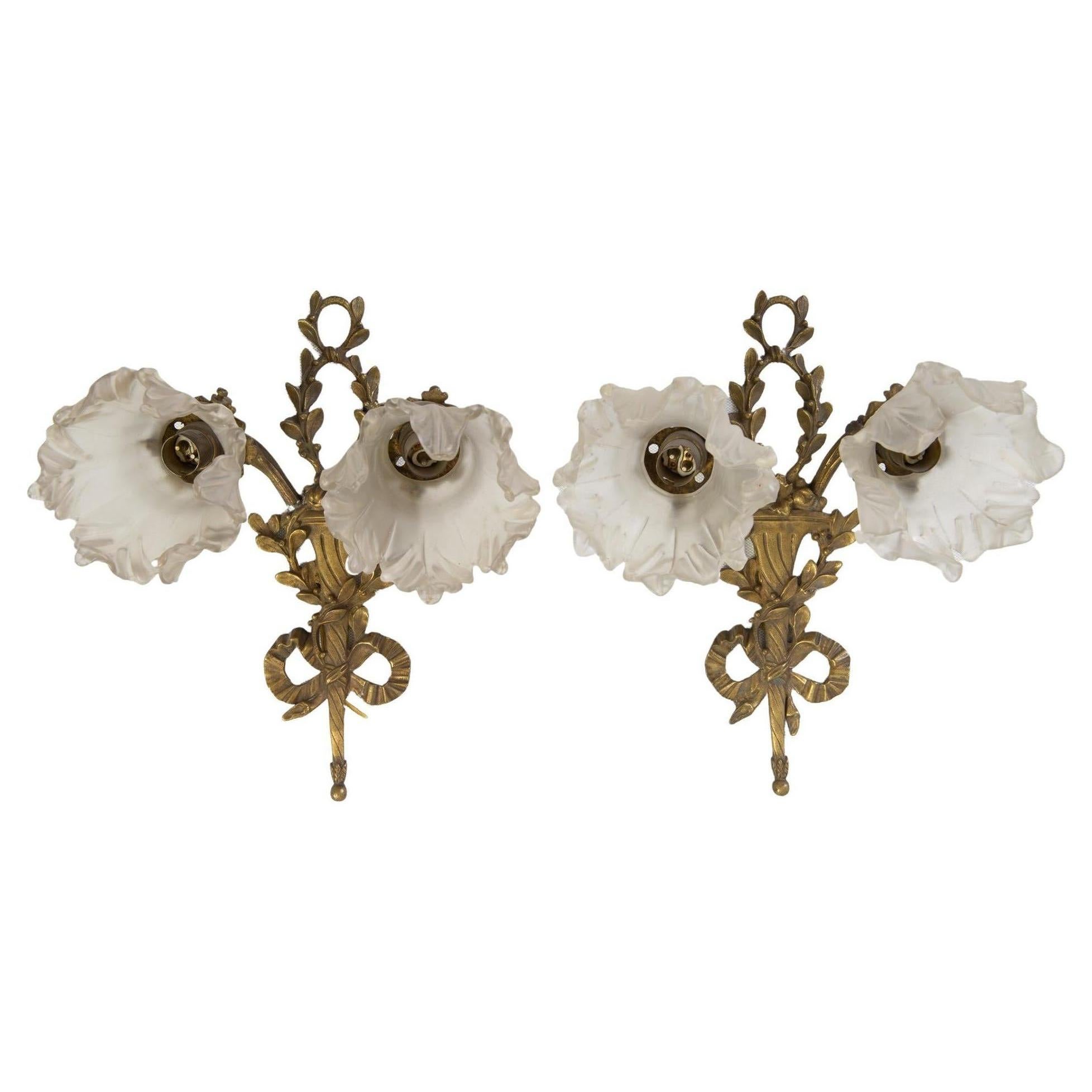 Pair of Antique French Sconces For Sale