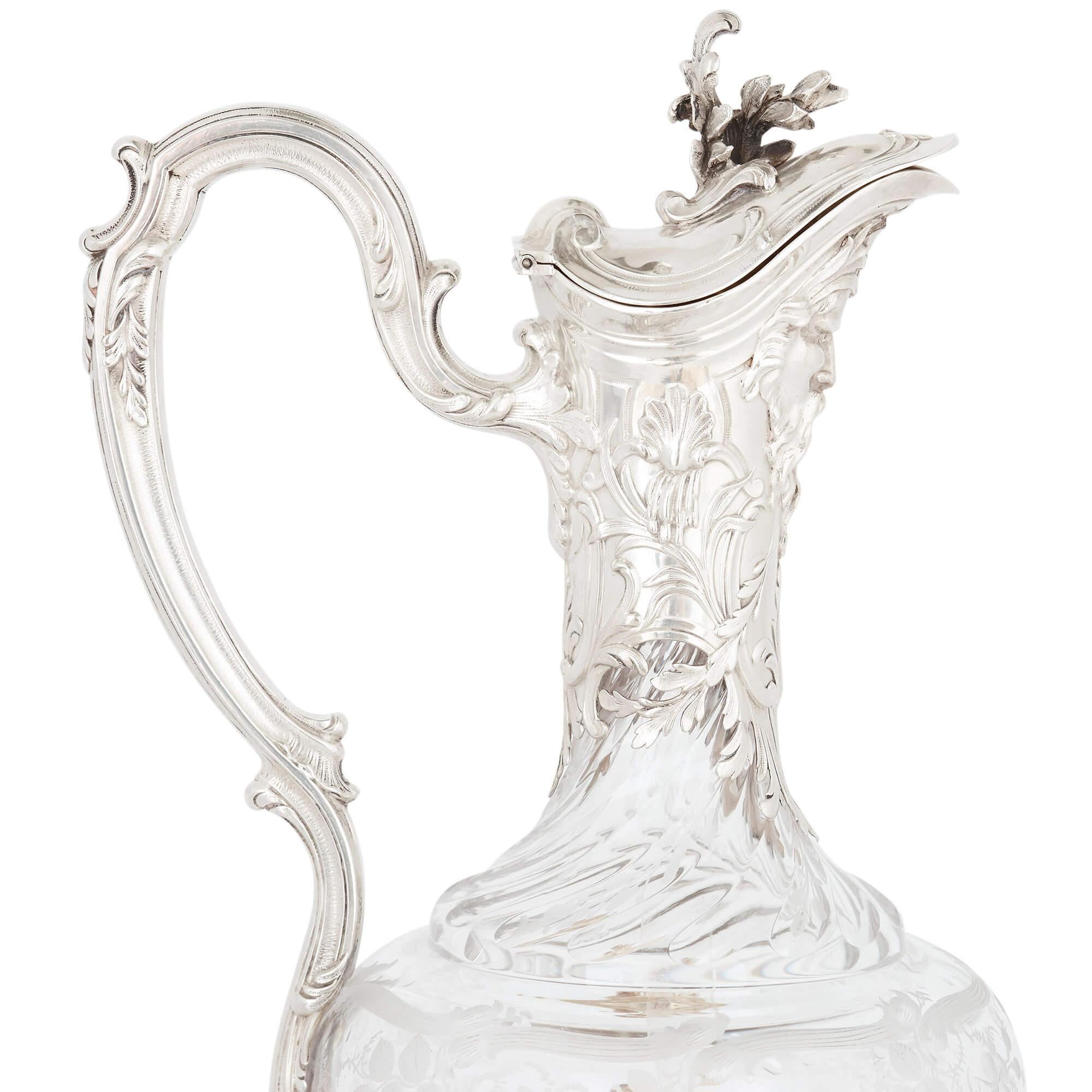 french silver decanters