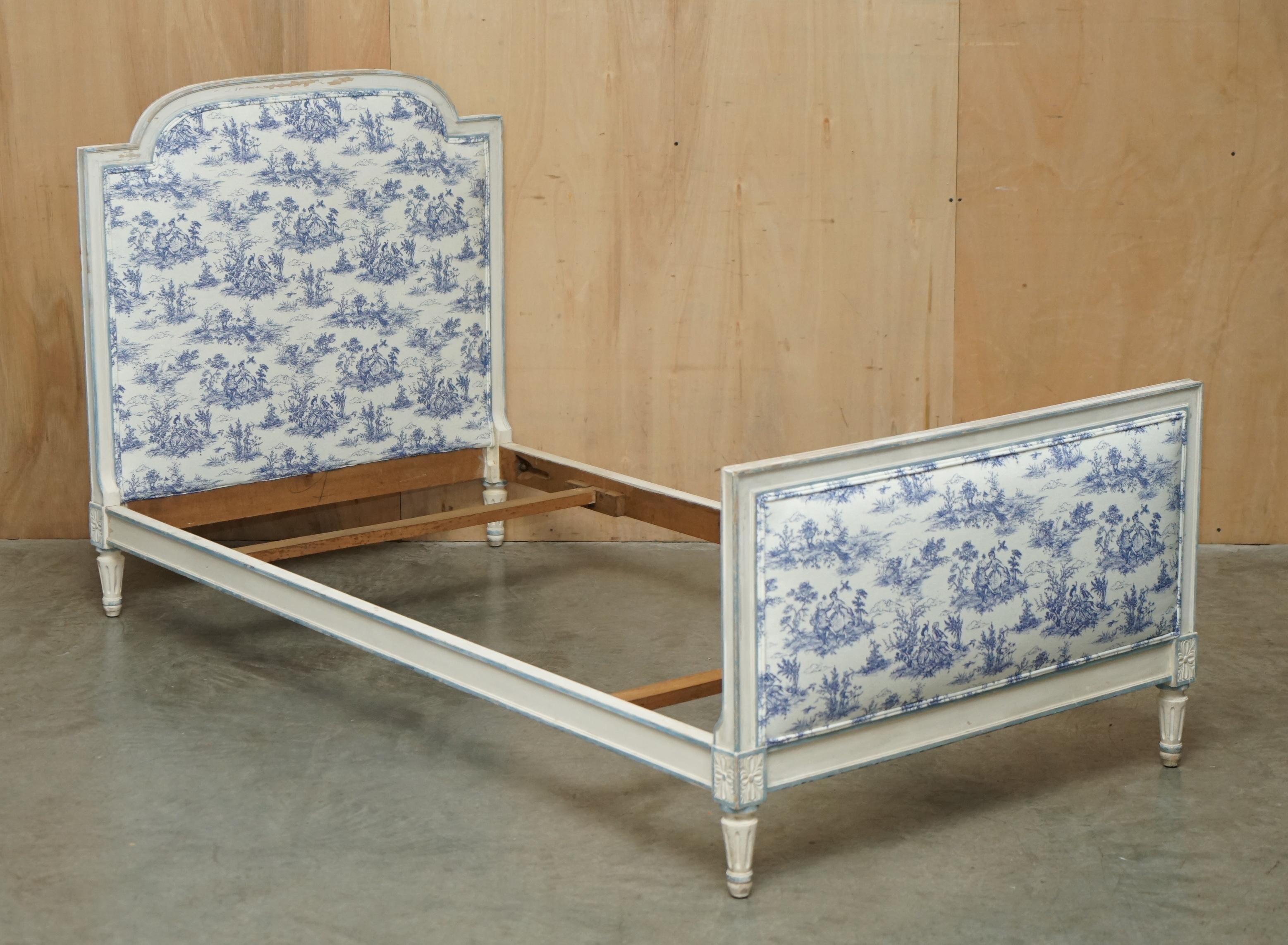 Royal House Antiques

Royal House Antiques is delighted to offer for sale this very fine pair of original French Country single bedstead frames with lovely Toile De Jouy upholstery 

Please note the delivery fee listed is just a guide, it covers