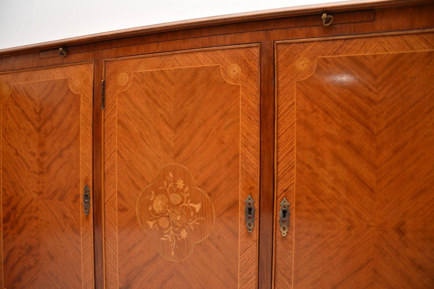 Pair of Antique French Style Inlaid King Wood Cabinets 2