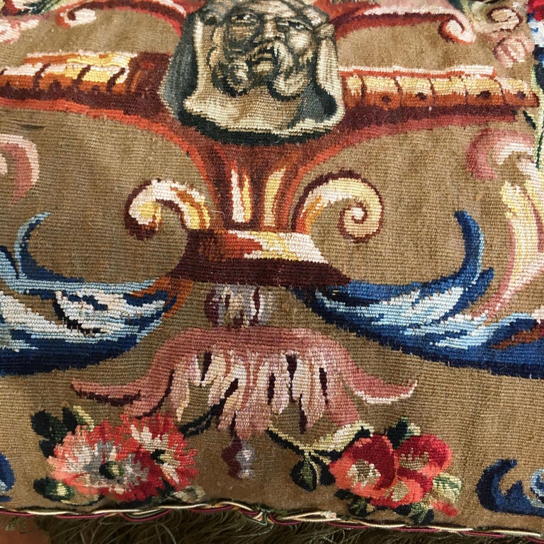 Pair of Antique French Tapestry Cushions, 18th Century For Sale at 1stdibs