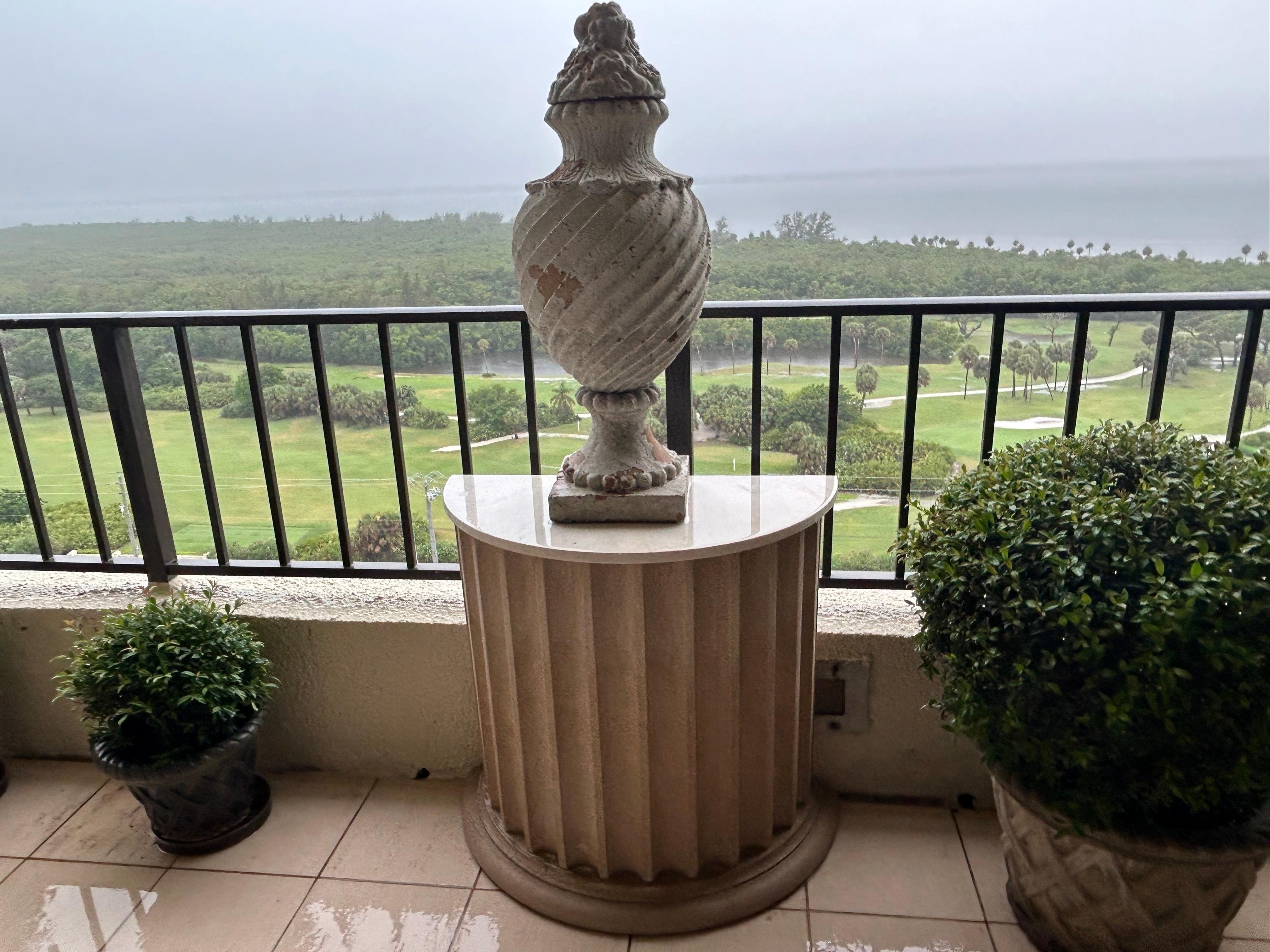 Pair of antique French Terra-Cotta covered urns In Good Condition In West Palm Beach, FL