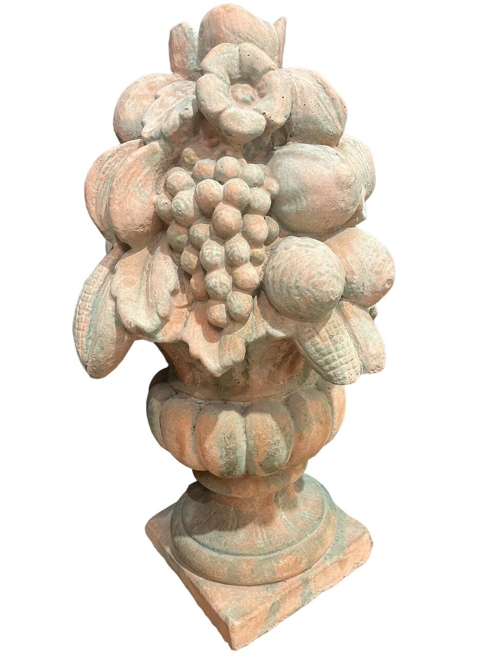 Pair of Antique French Terracotta Fruit Topiary In Good Condition In Houston, TX
