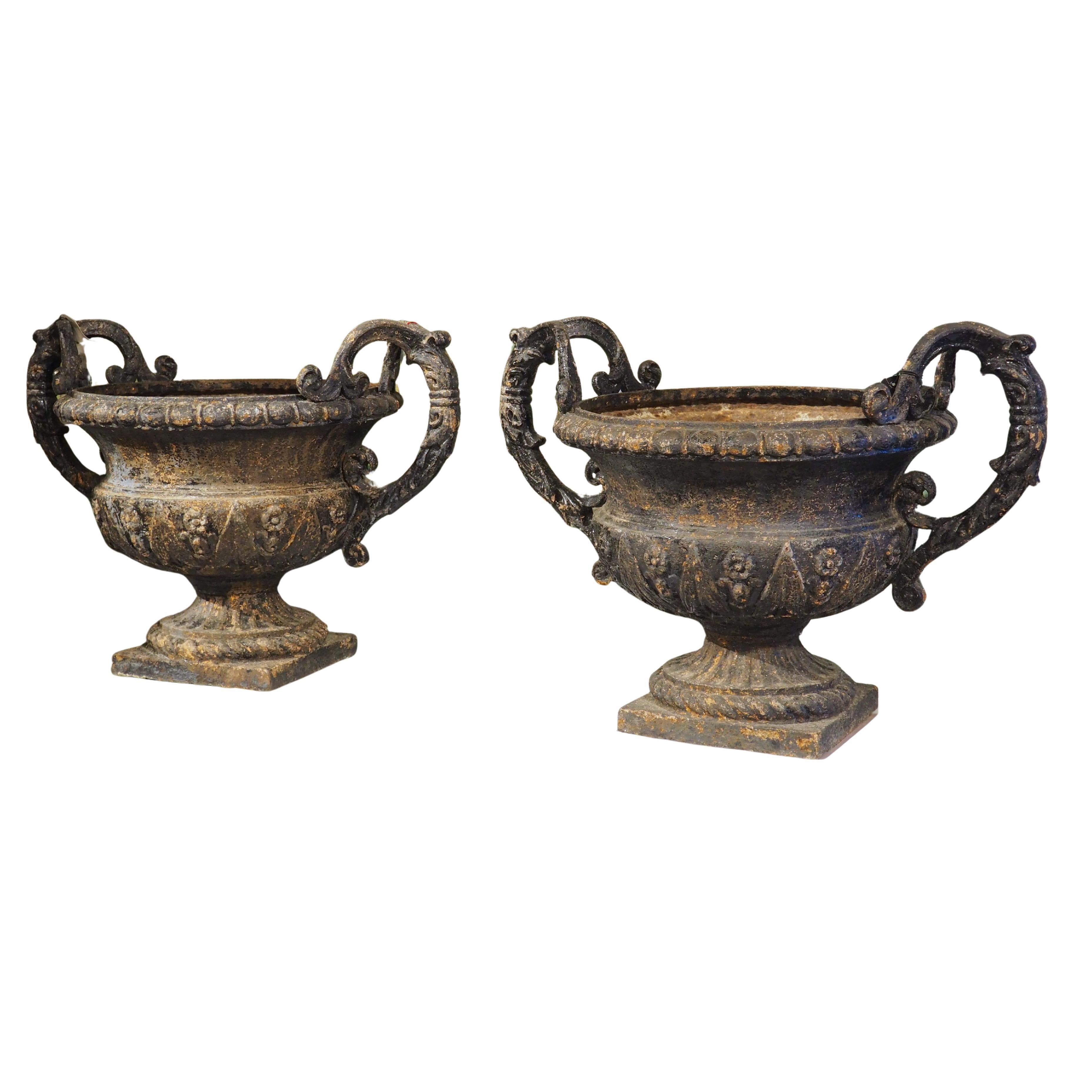 Paar Antique French Val D'Osne Foundry Gusseisenvasen #250, CIRCA 1850 im Angebot
