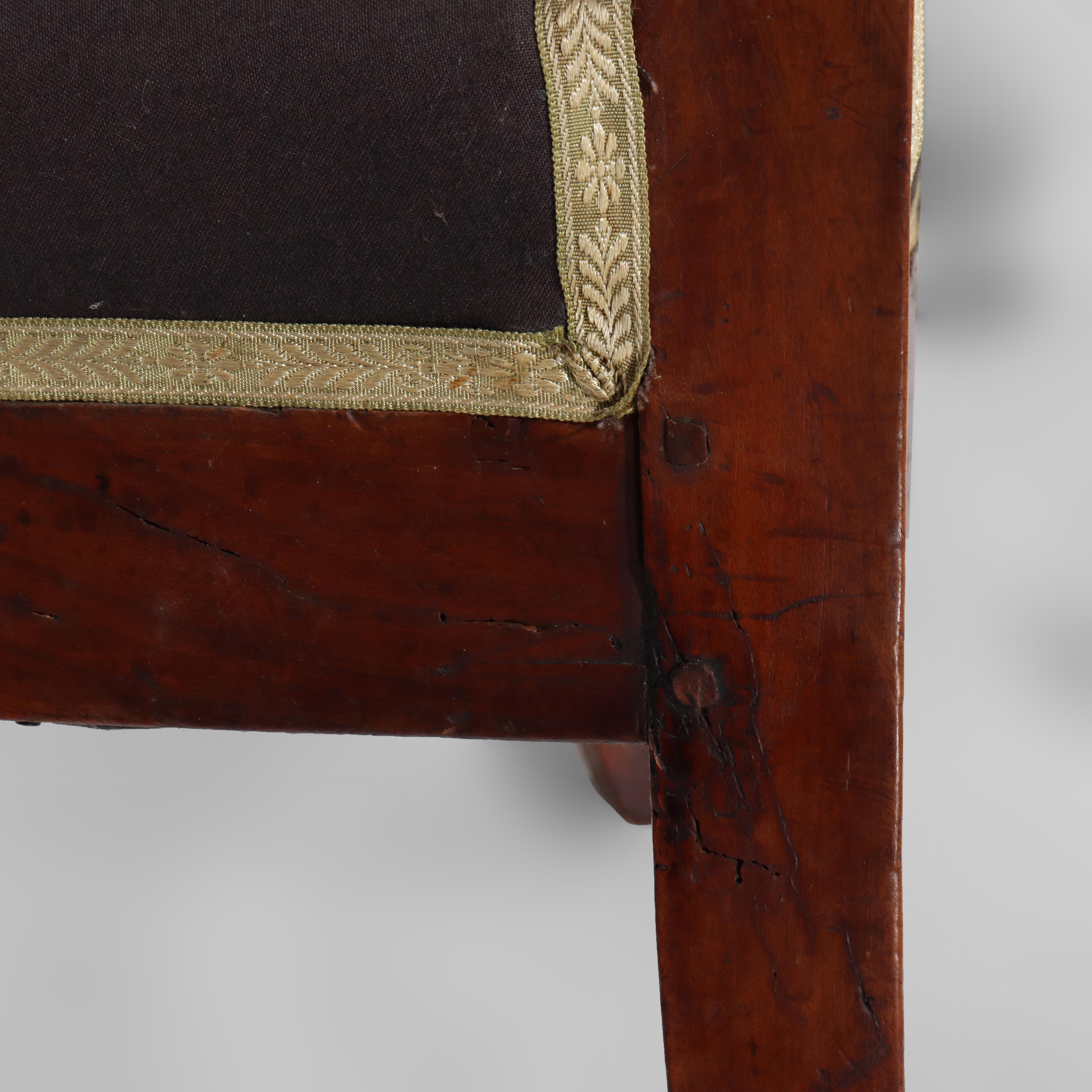 Pair of Antique French Walnut Armchairs 18thC For Sale 6