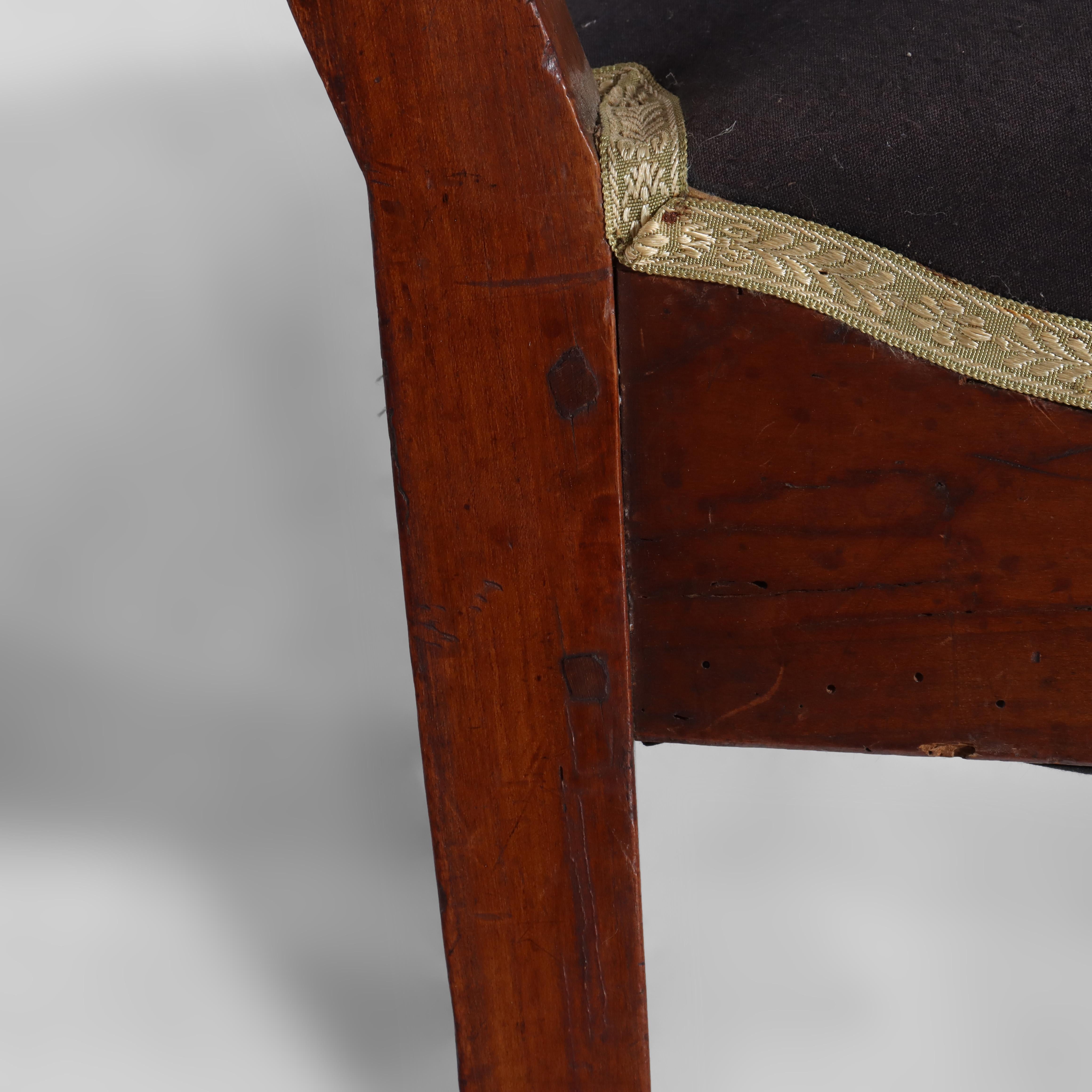 Pair of Antique French Walnut Armchairs 18thC For Sale 7
