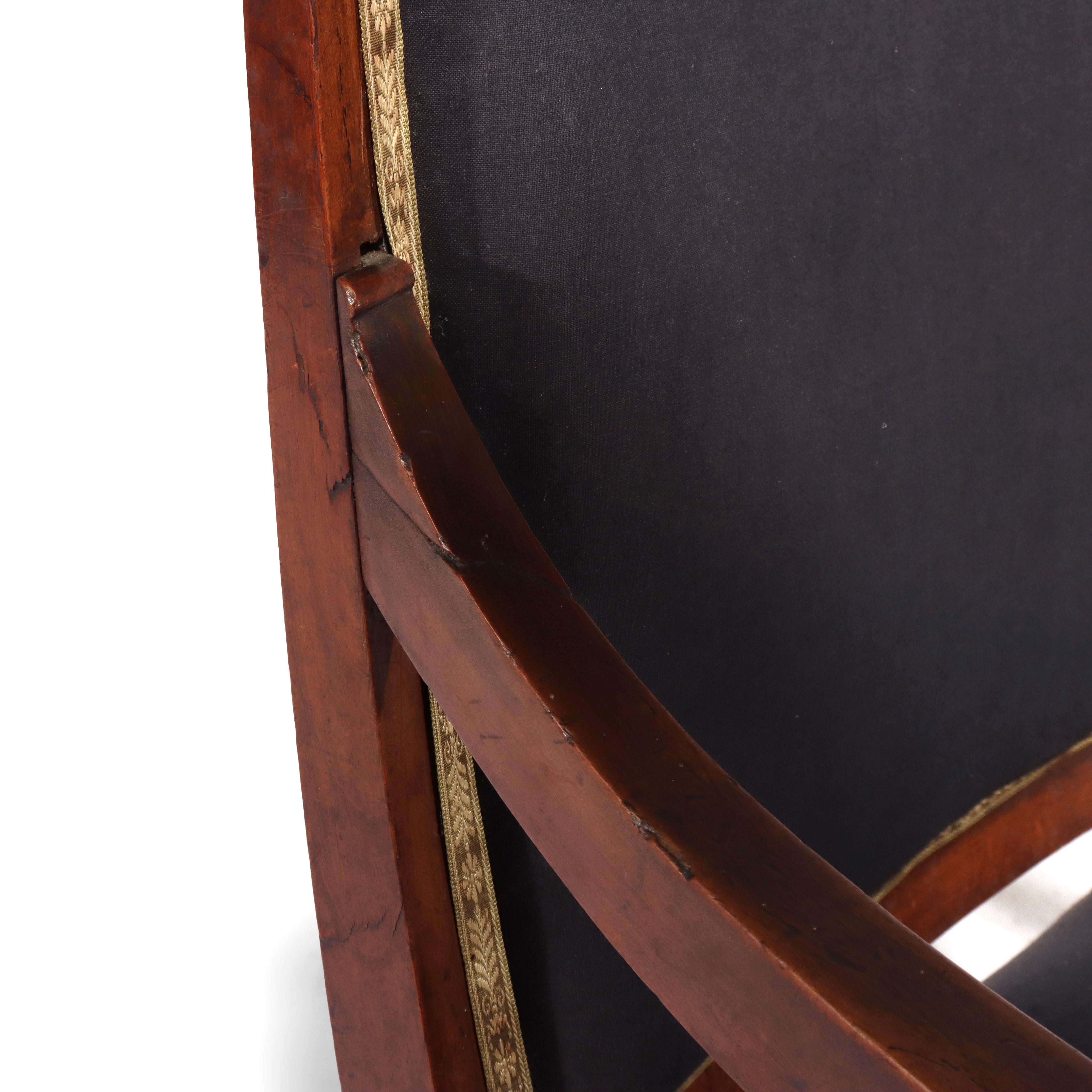 Pair of Antique French Walnut Armchairs 18thC For Sale 13