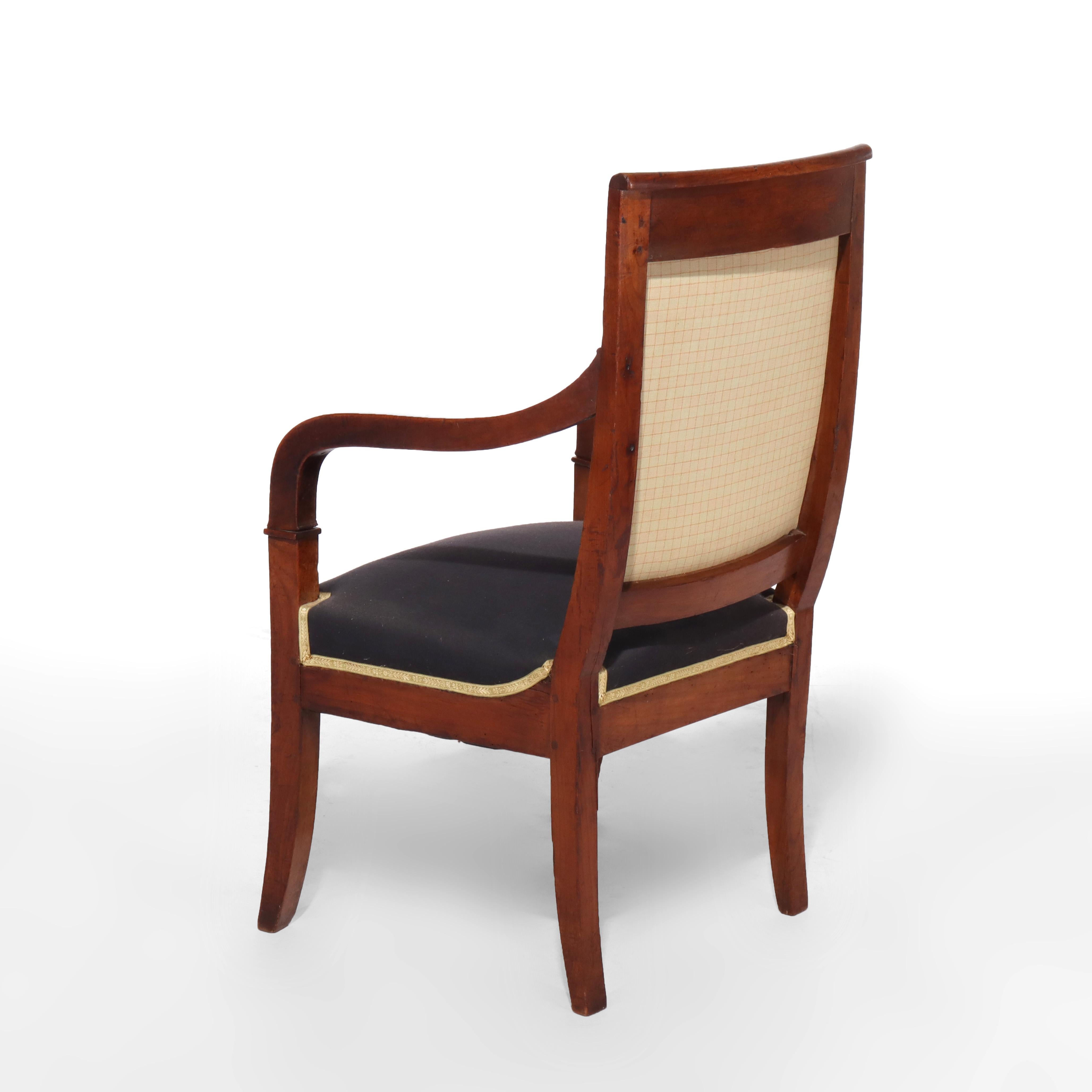 Pair of Antique French Walnut Armchairs 18thC For Sale 4