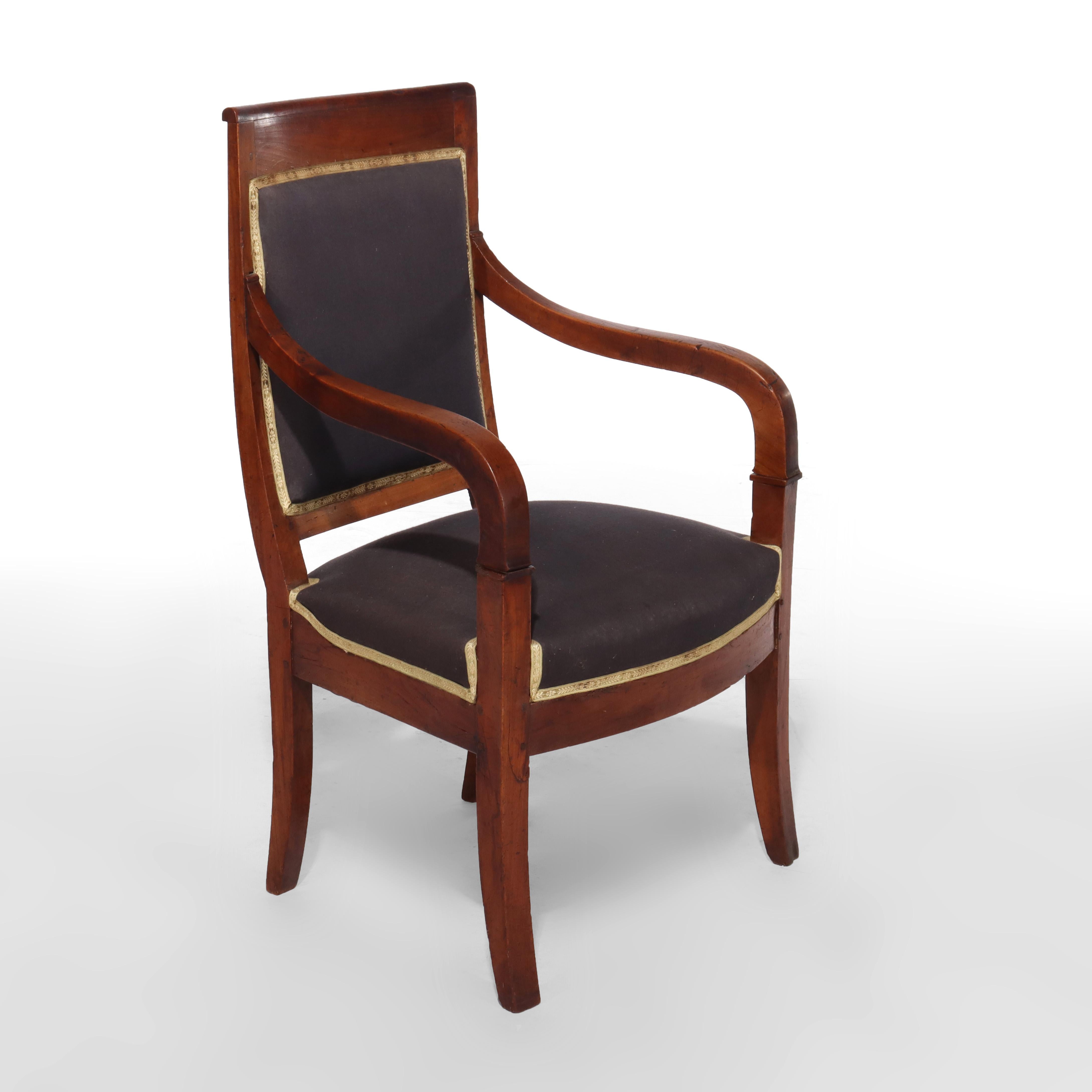Pair of Antique French Walnut Armchairs 18thC For Sale 5