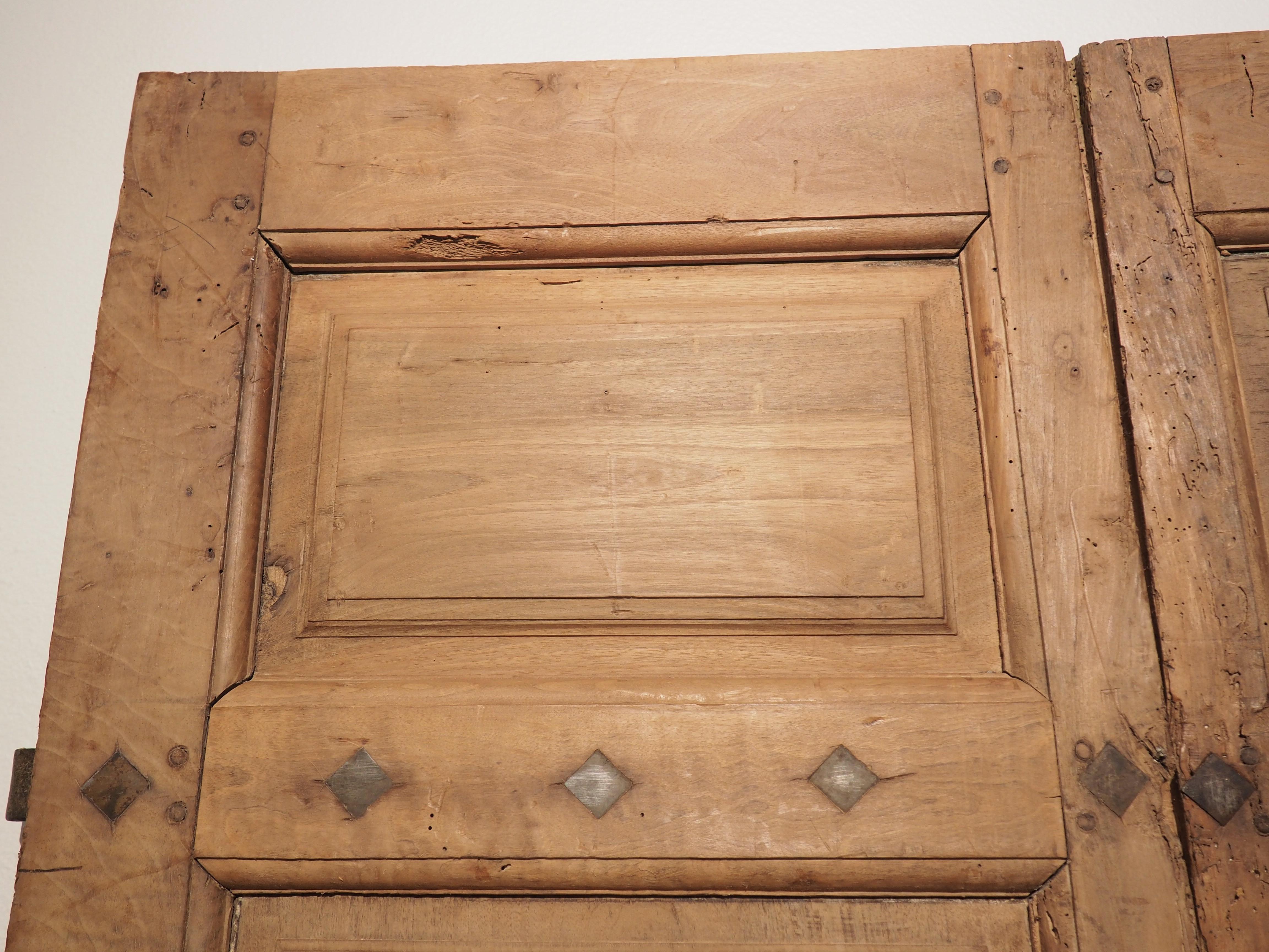 Pair of Antique French Walnut Wood Interior Doors, Circa 1850 5