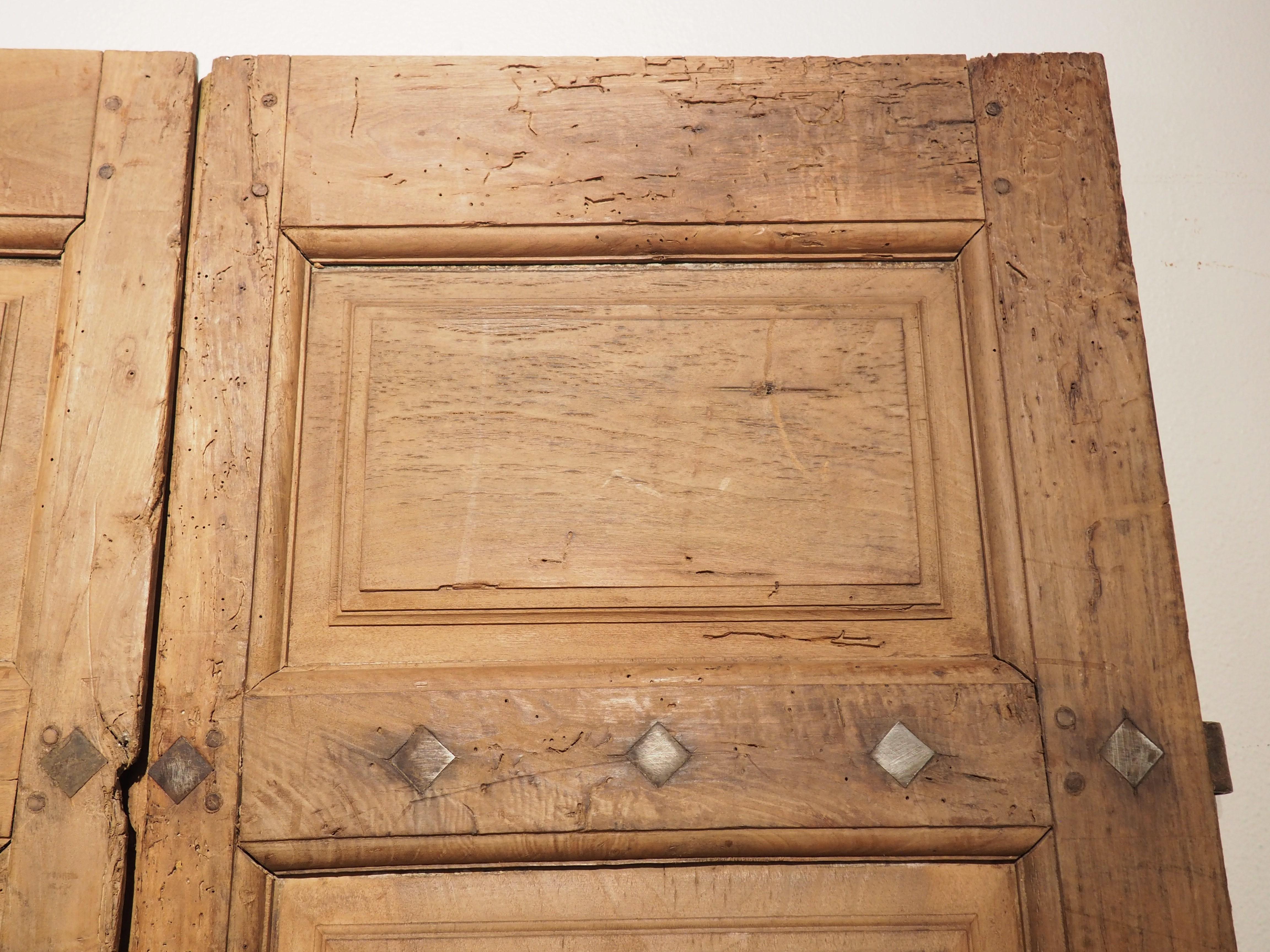 Pair of Antique French Walnut Wood Interior Doors, Circa 1850 6