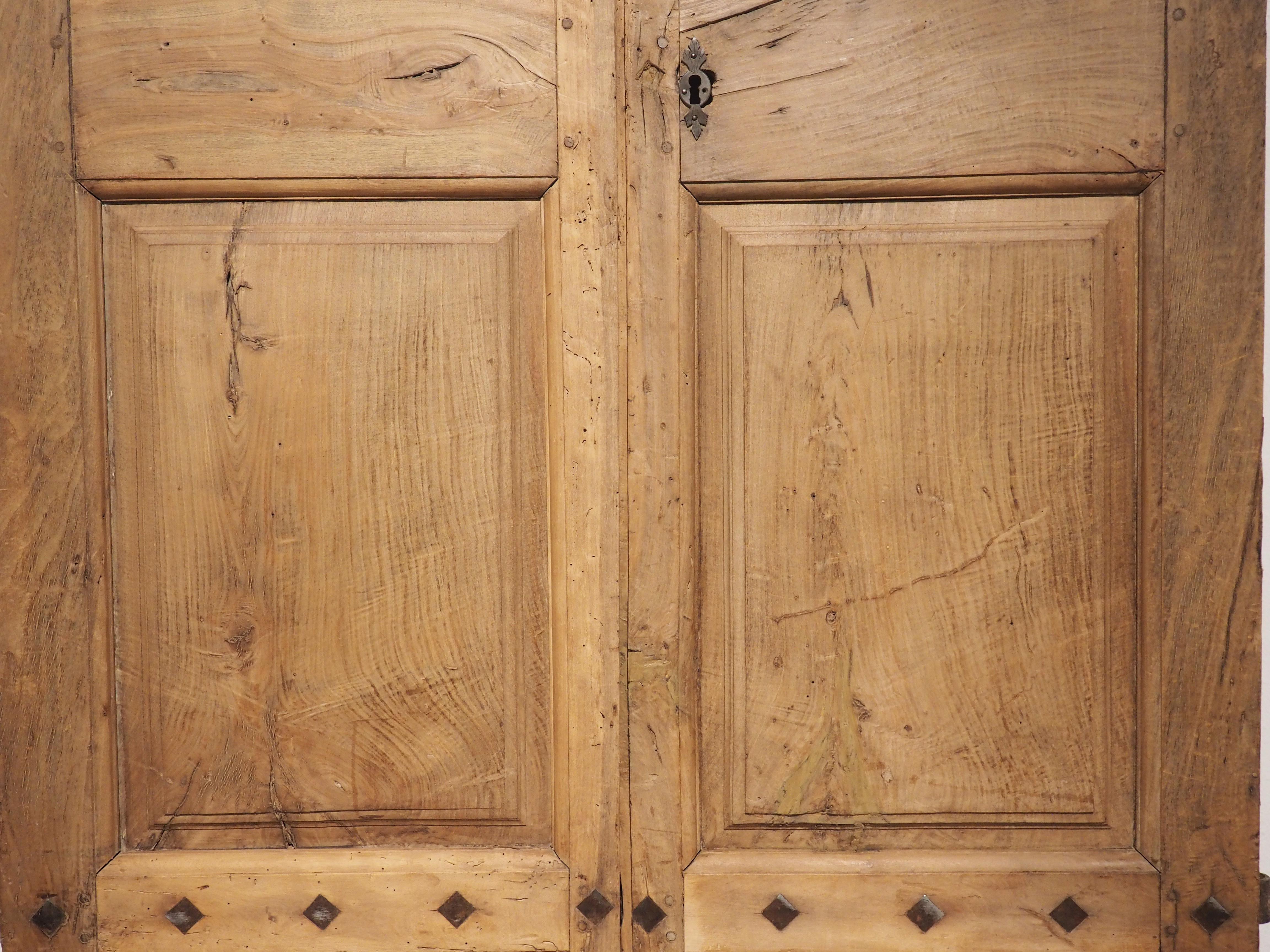 Pair of Antique French Walnut Wood Interior Doors, Circa 1850 1